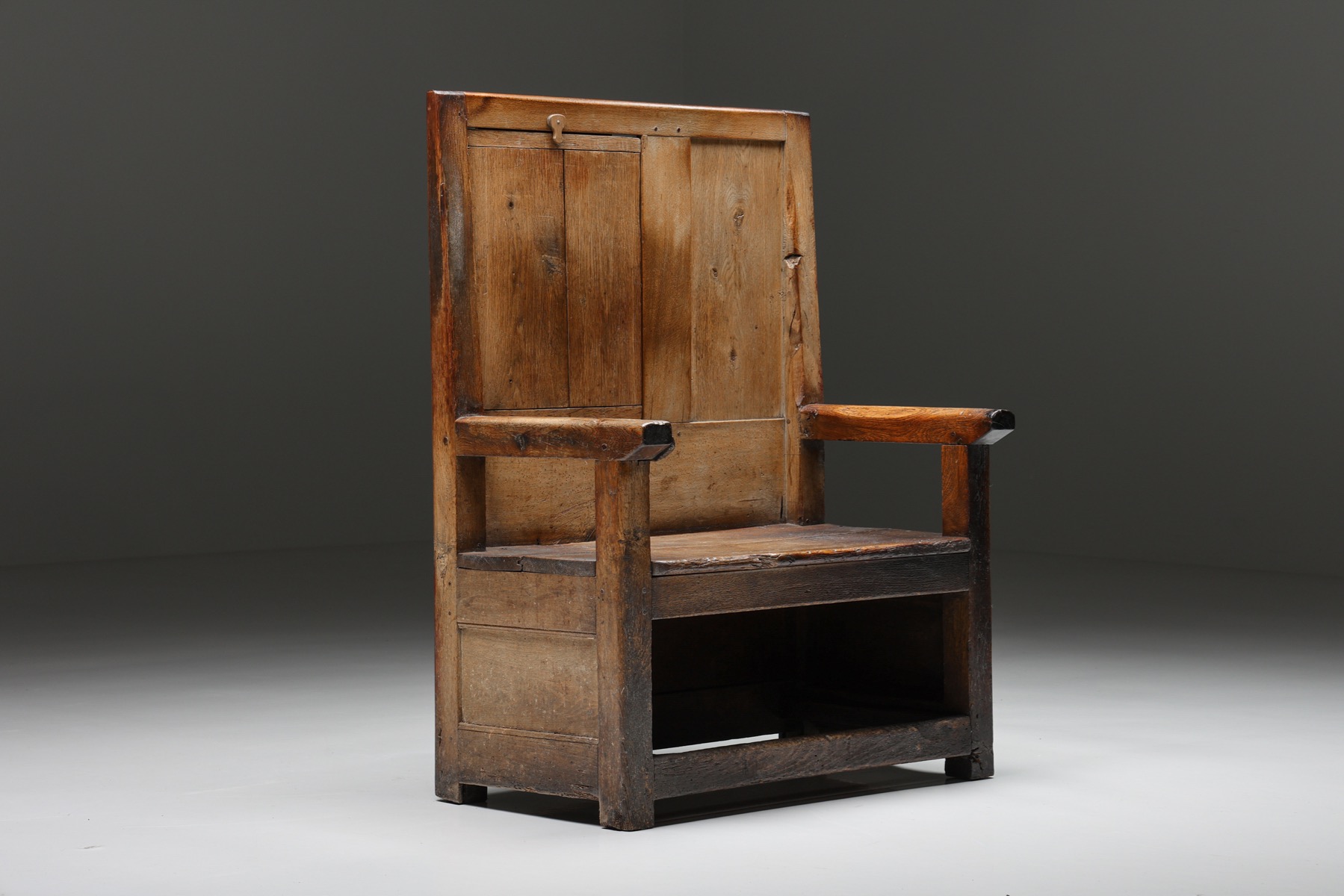 High Back Wooden Wabi-Sabi  Pray Bench I - 1880's