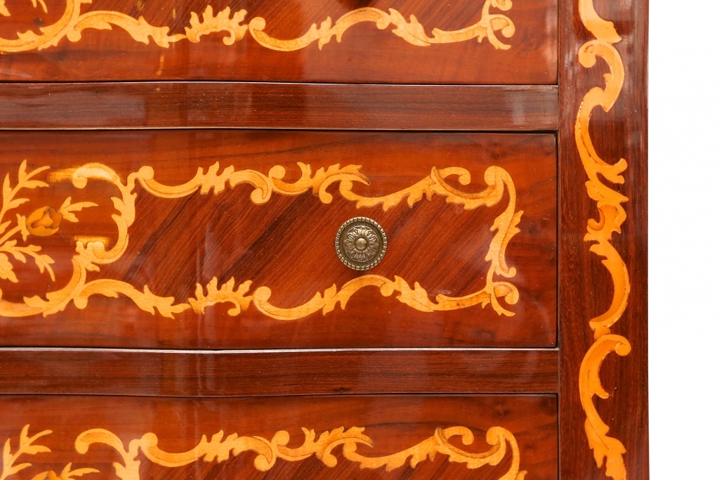 French Louis XV Style Marquetry Lingerie Chest - 1950s
