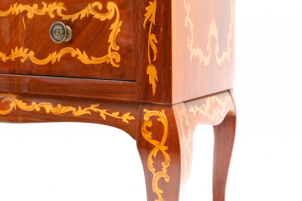 French Louis XV Style Marquetry Lingerie Chest - 1950s