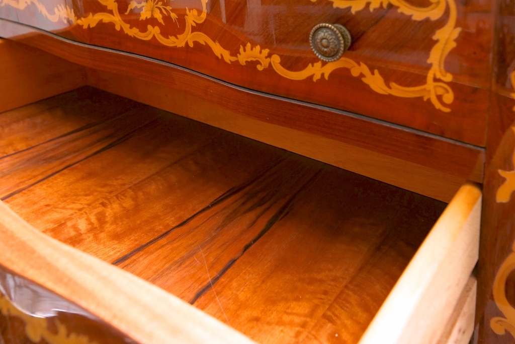 French Louis XV Style Marquetry Lingerie Chest - 1950s
