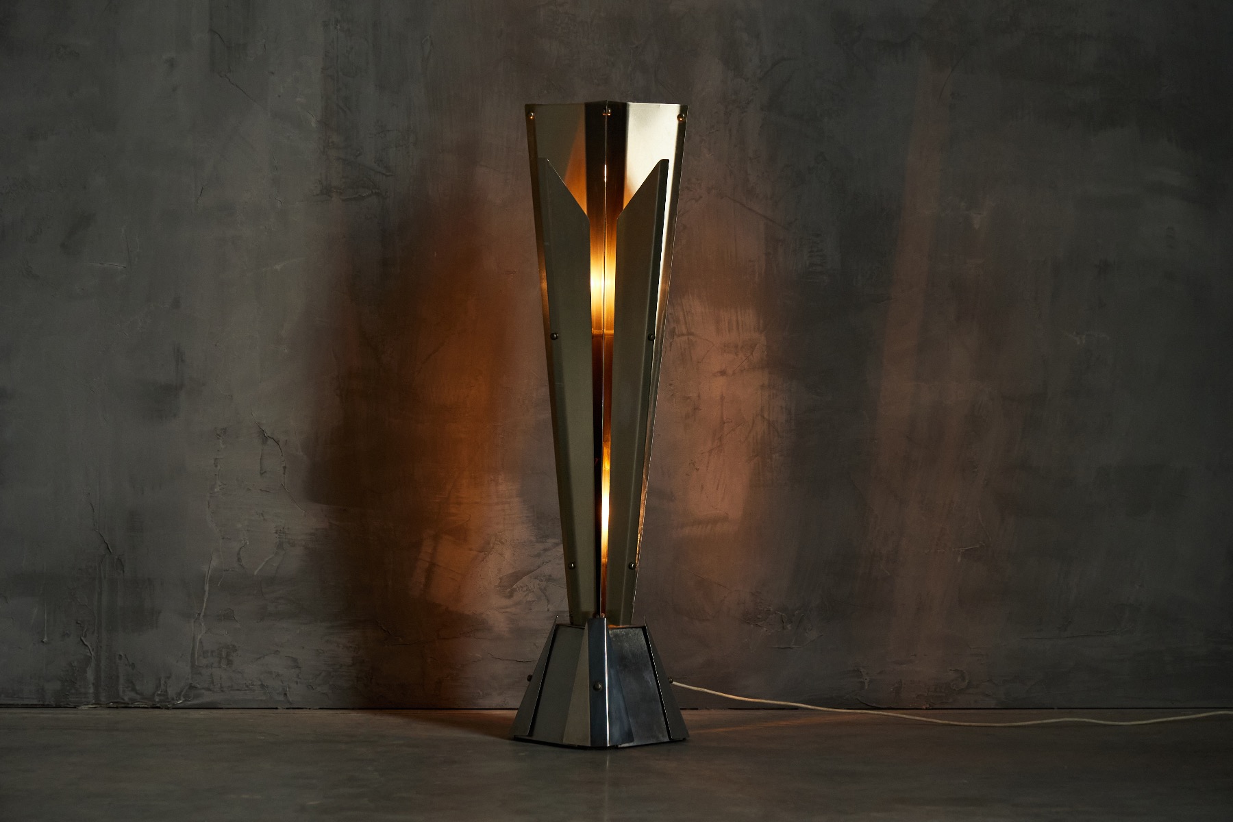 Hollywood Regency Maison Charles Star Shaped Floor Lamp - 1960s