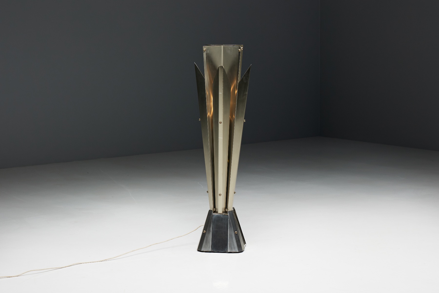 Hollywood Regency Maison Charles Star Shaped Floor Lamp - 1960s