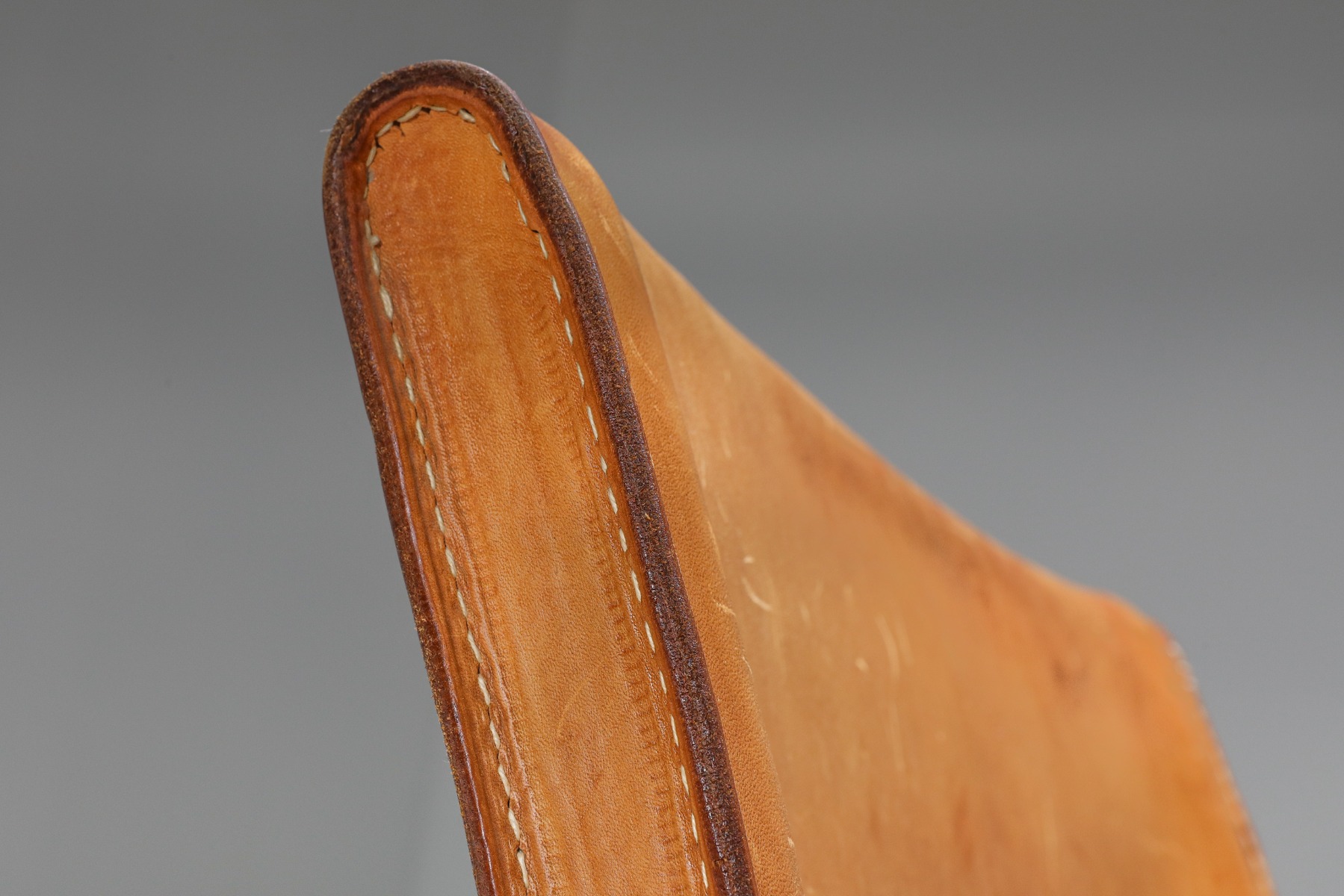 Set of Cognac Leather Karin Mobring Safari Chair Model Diana by Ikea in Sweden - 1970's