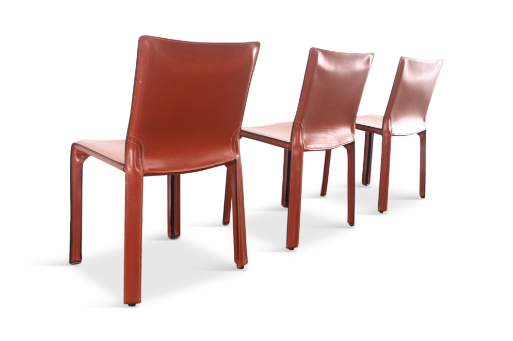 Mario Bellini Cab Chairs in Oxblood Red Leather for Cassina - 1977
