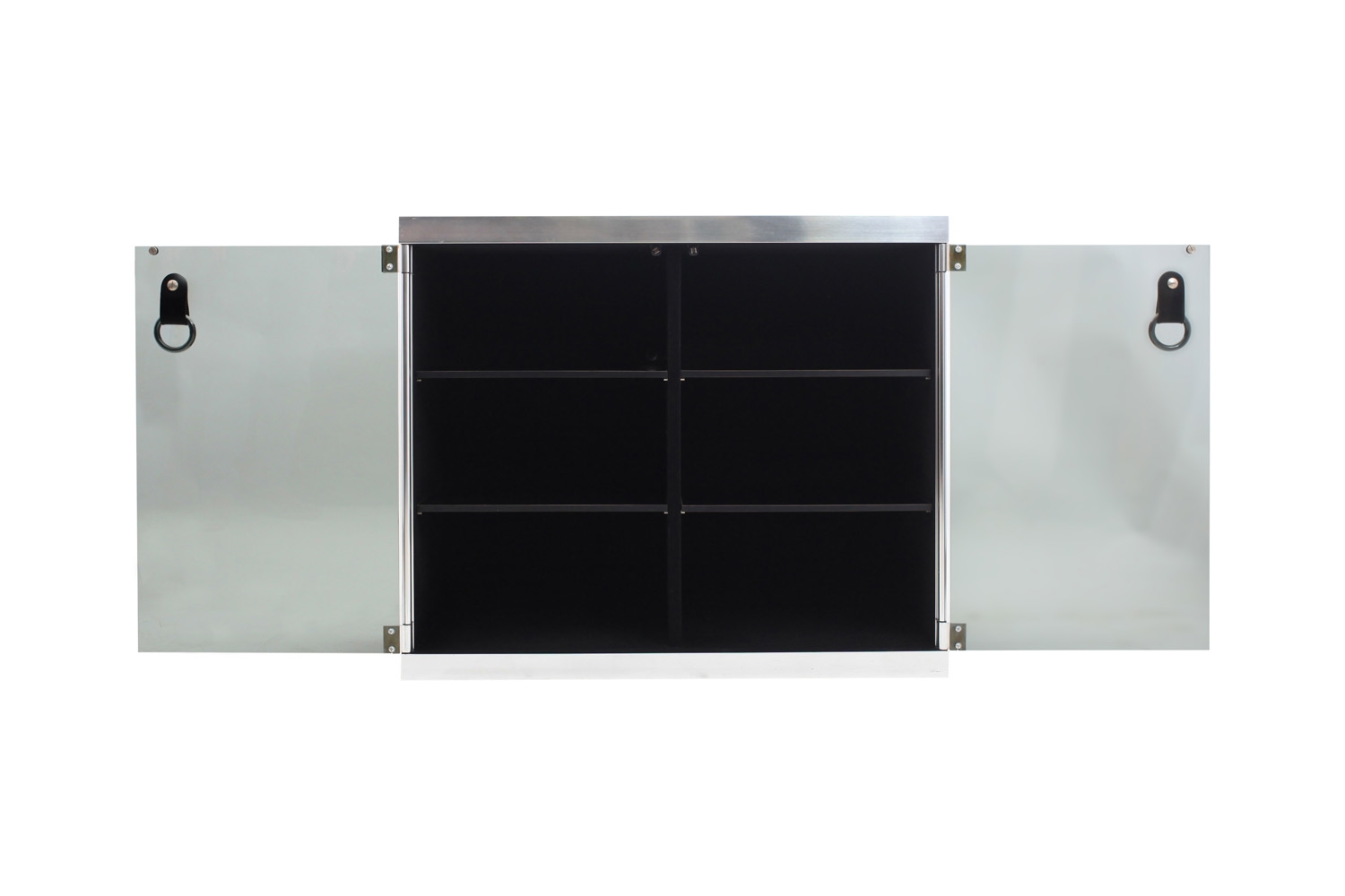 Black Chrome Italian Commode, Guido Faleschini - 1970s