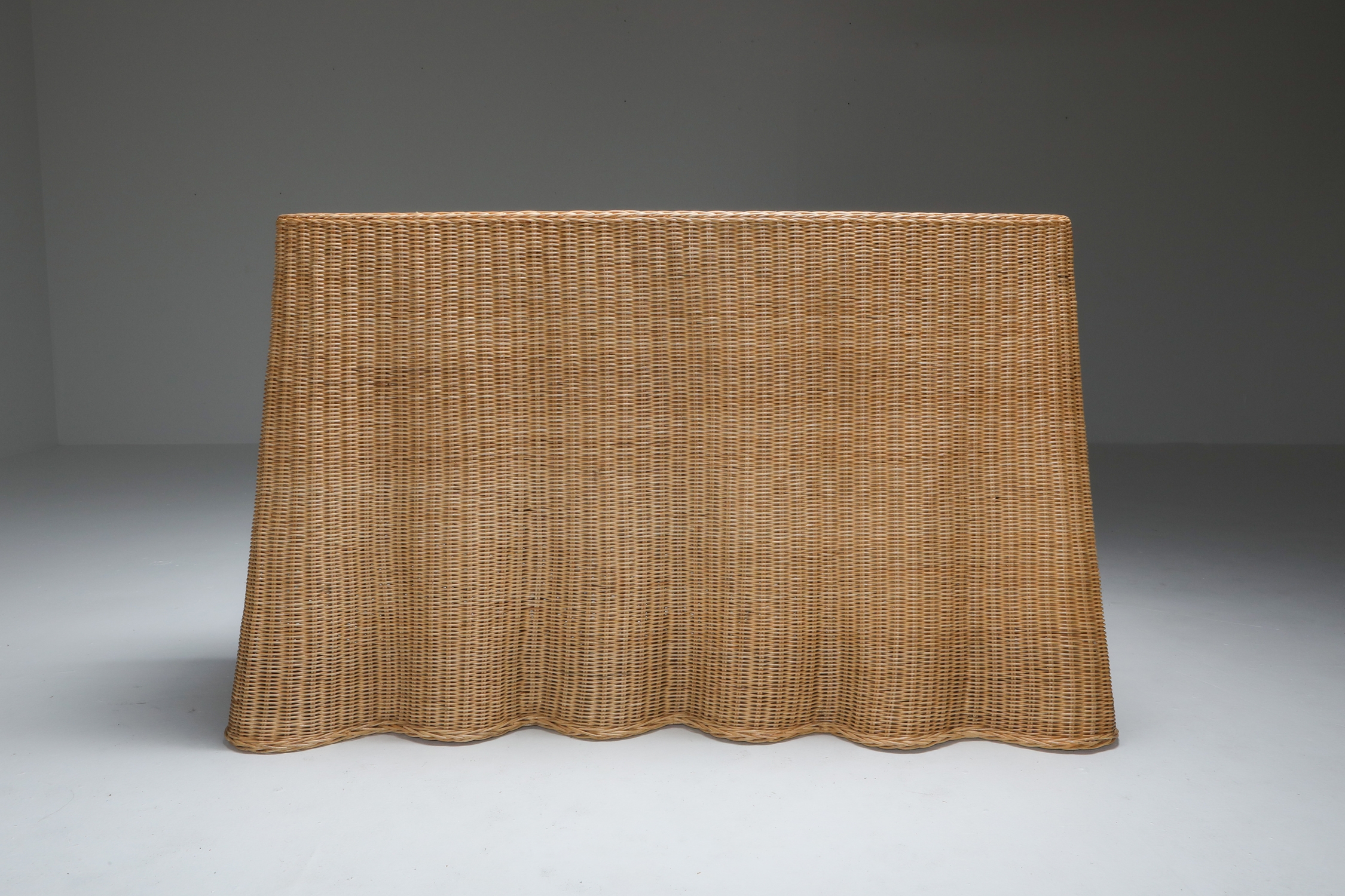 Wicker Console Table India Mahdavi - 1990's
