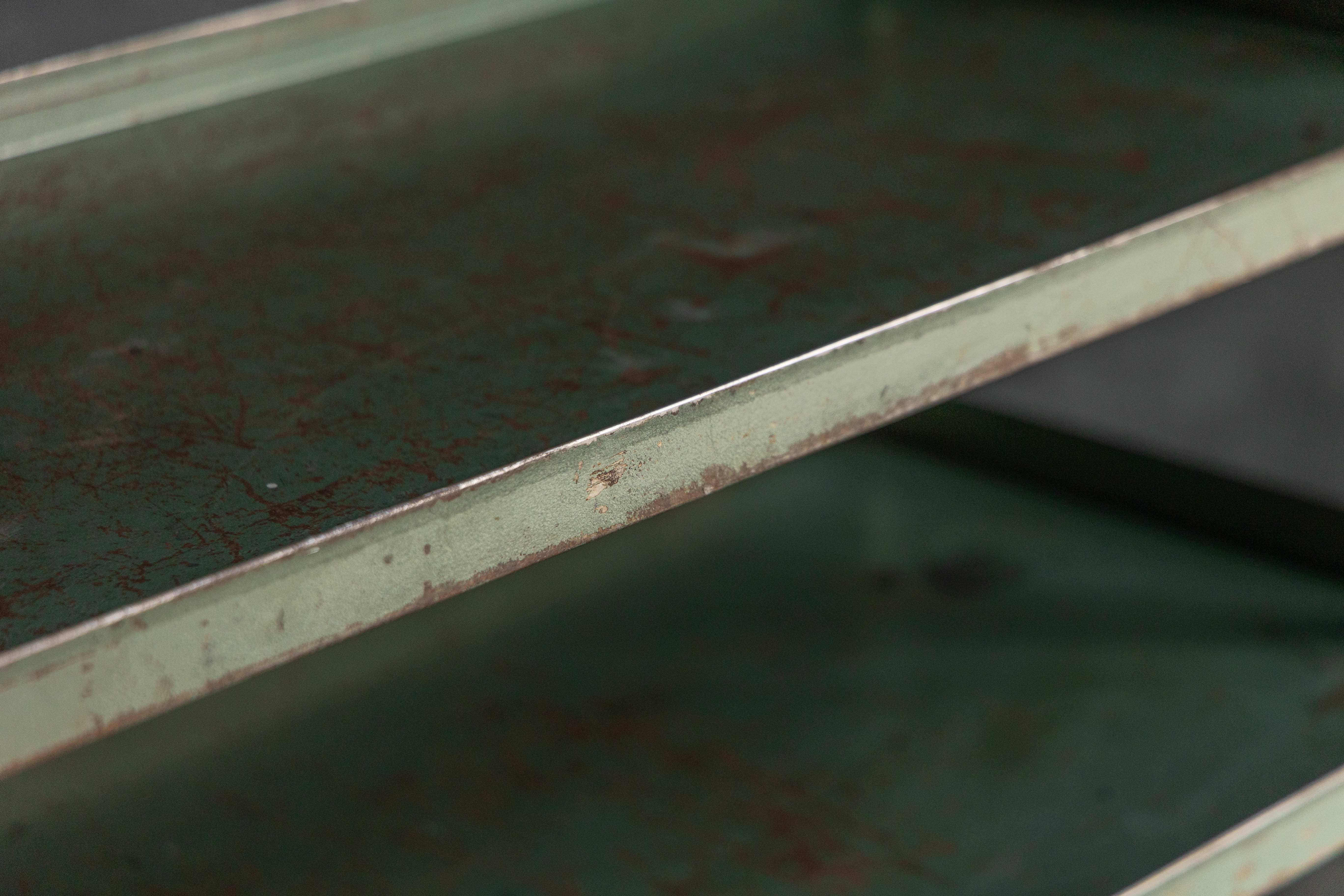 Industrial Green Painted Trolley - Mid-20th Century