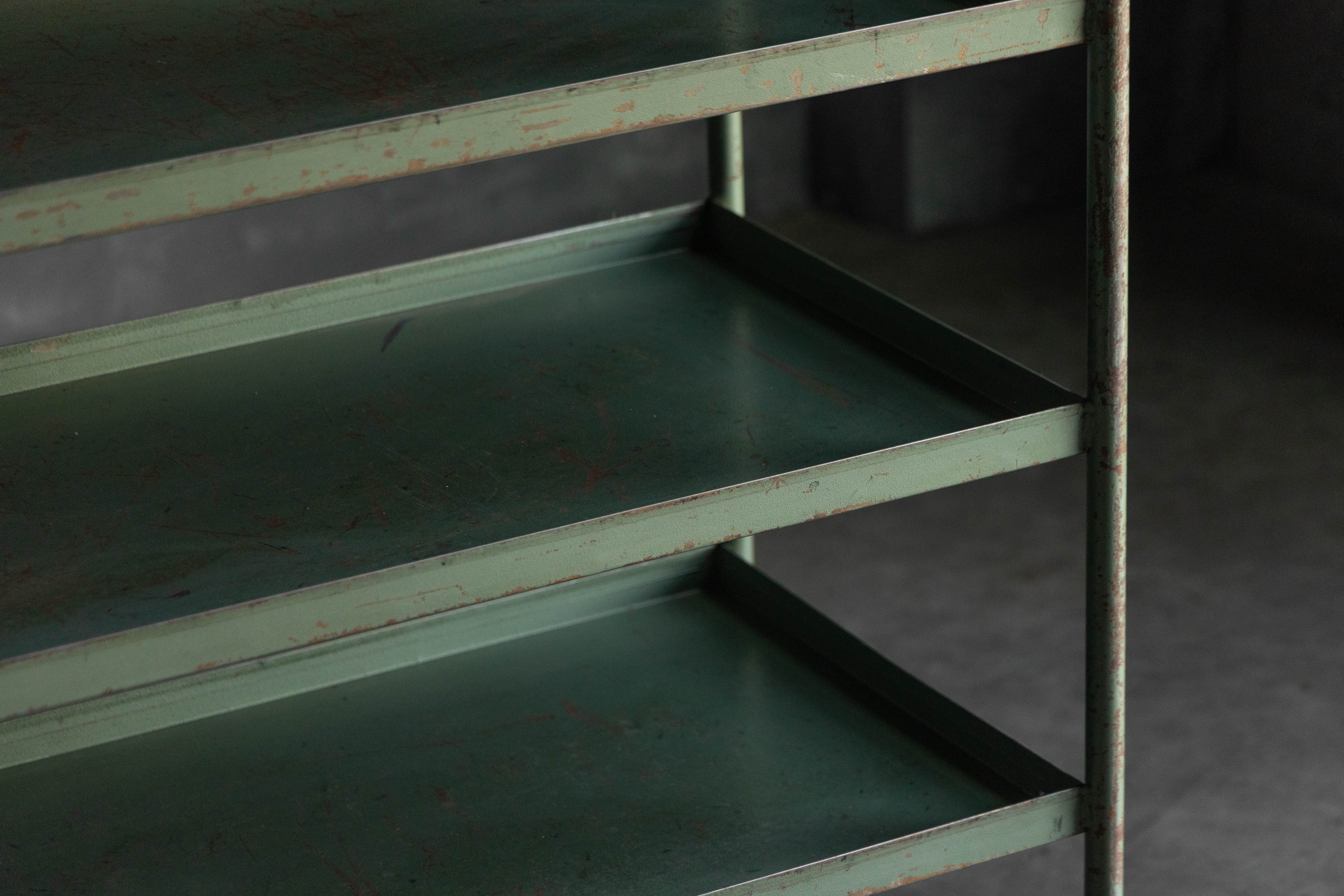 Industrial Green Painted Trolley - Mid-20th Century