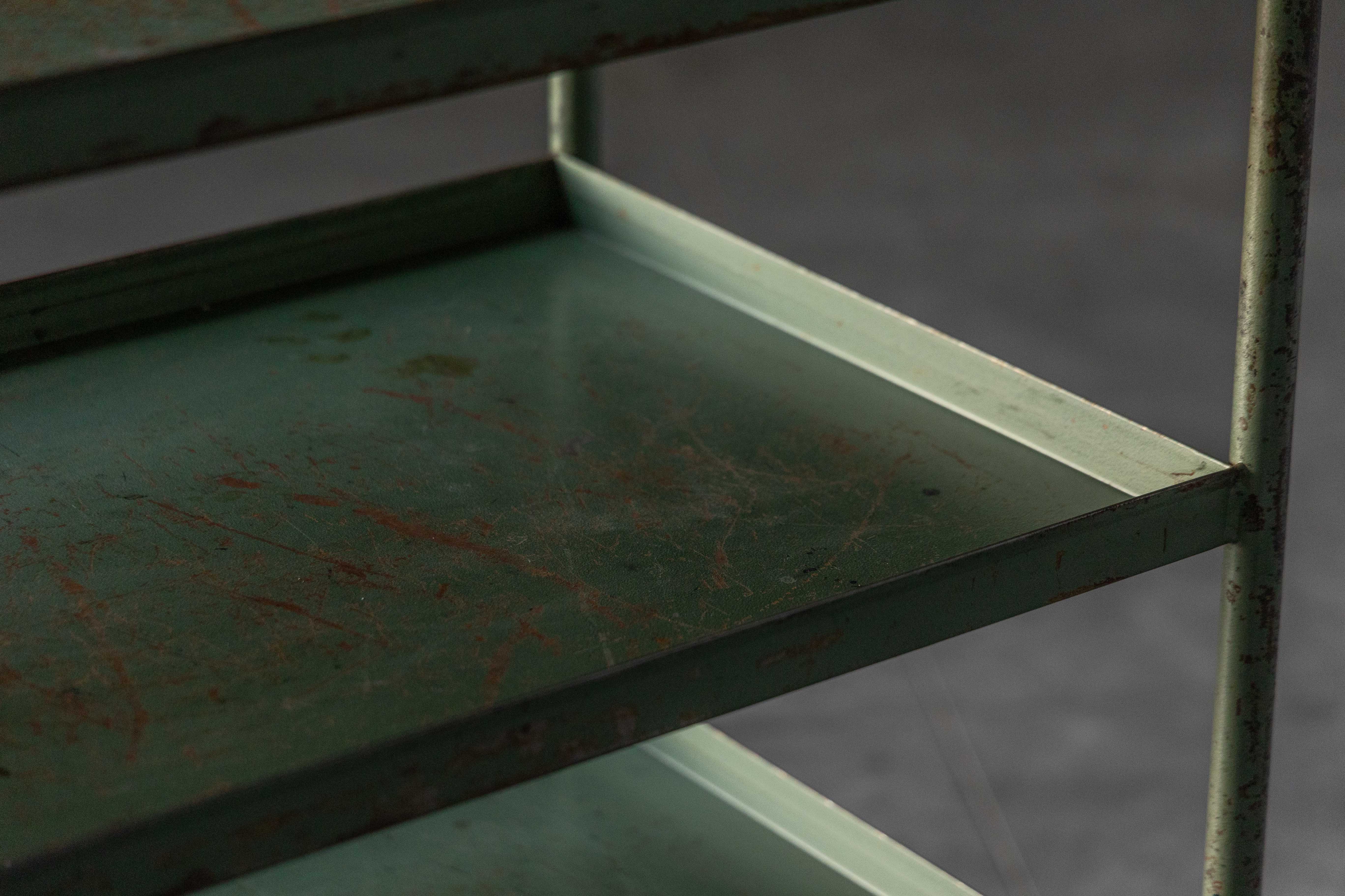 Industrial Green Painted Trolley - Mid-20th Century