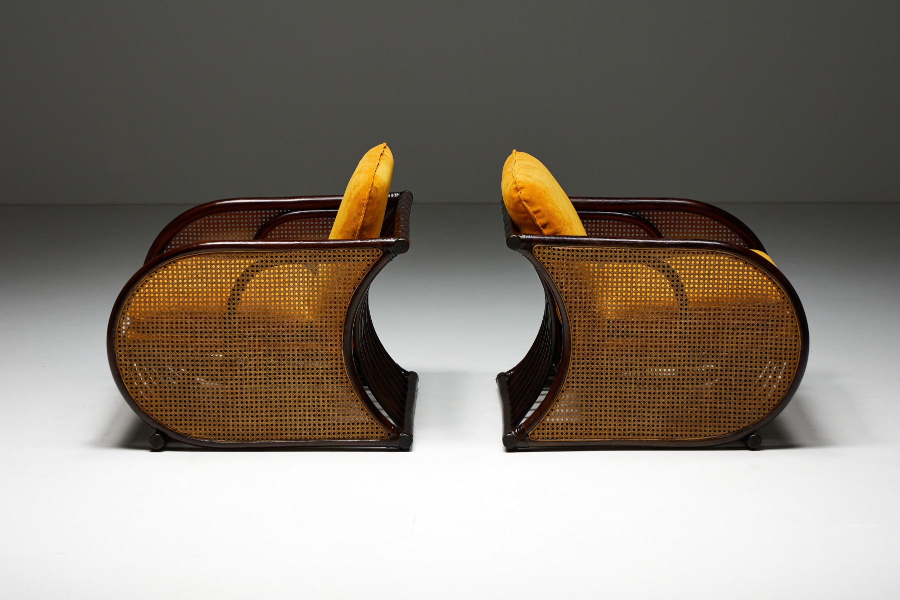 Italian Bamboo Armchairs - 1970s