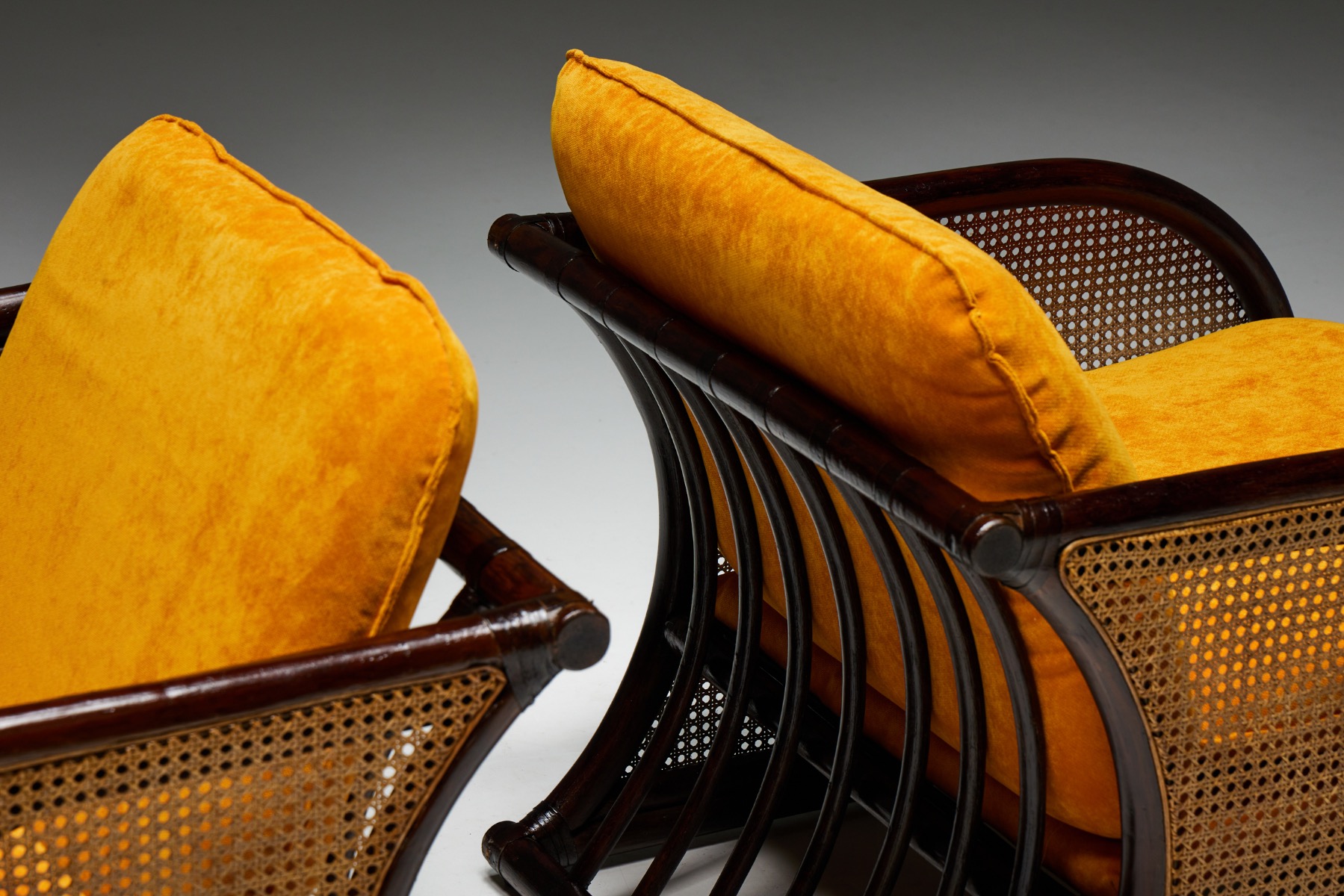 Italian Bamboo Armchairs - 1970s
