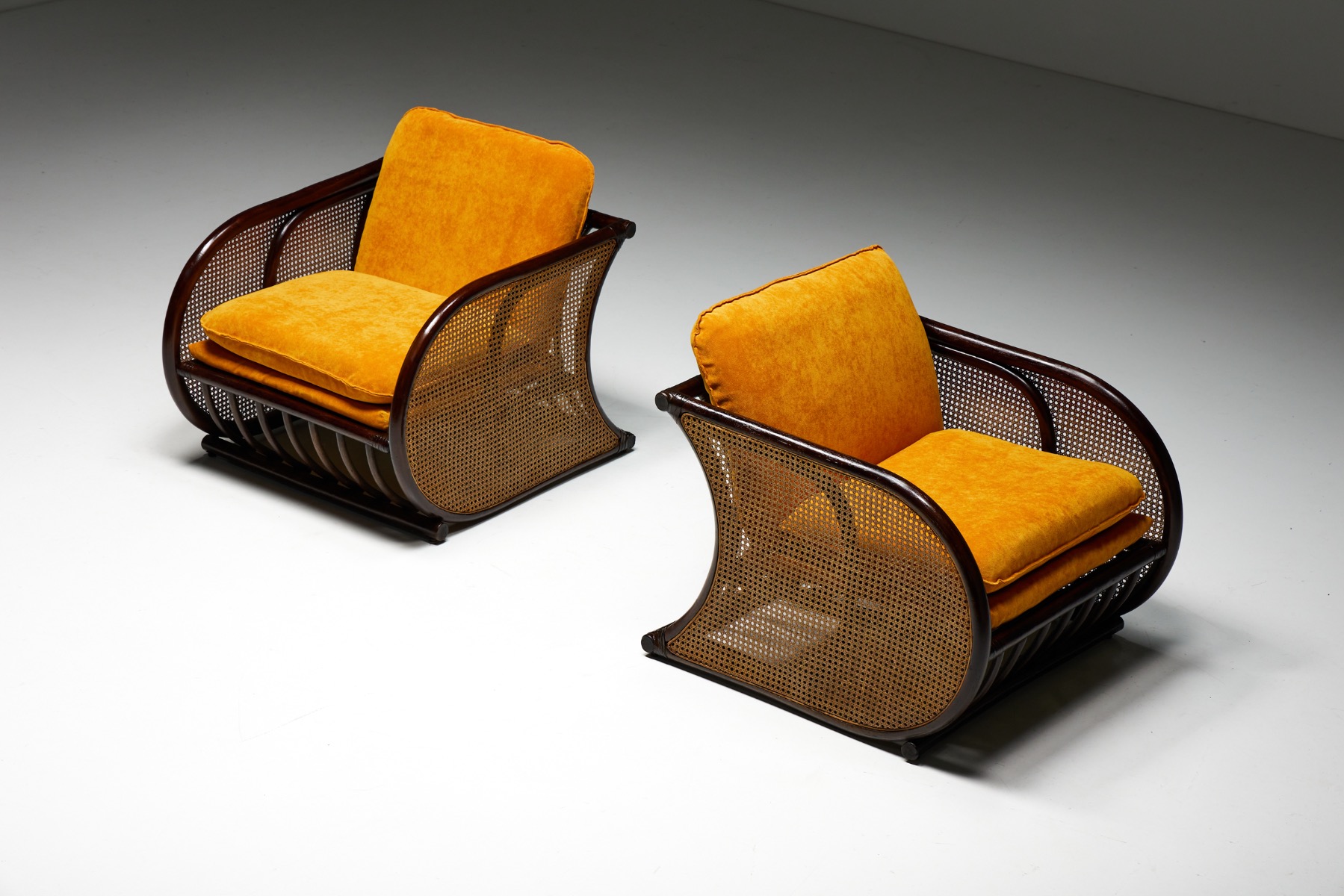 Italian Bamboo Armchairs - 1970s