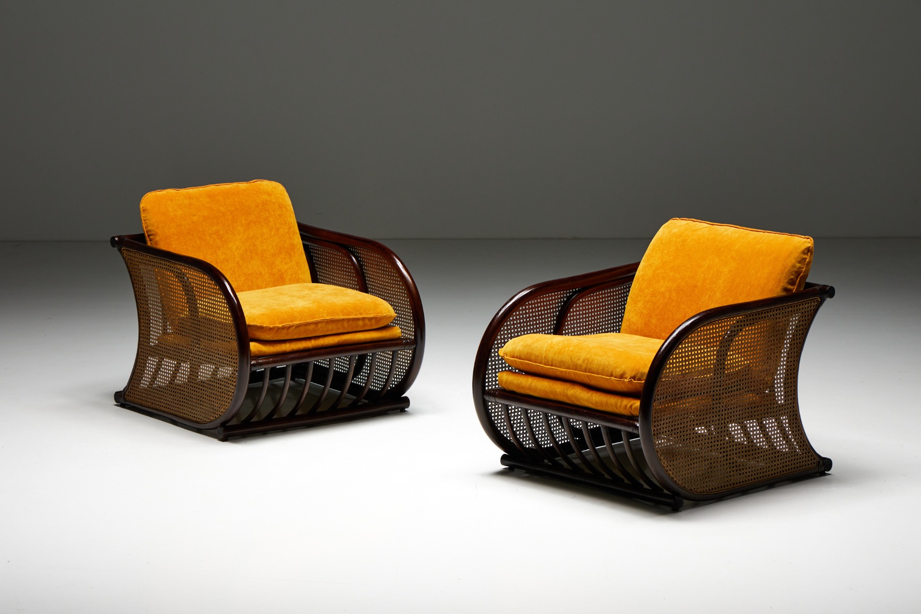 Italian Bamboo Armchairs - 1970s