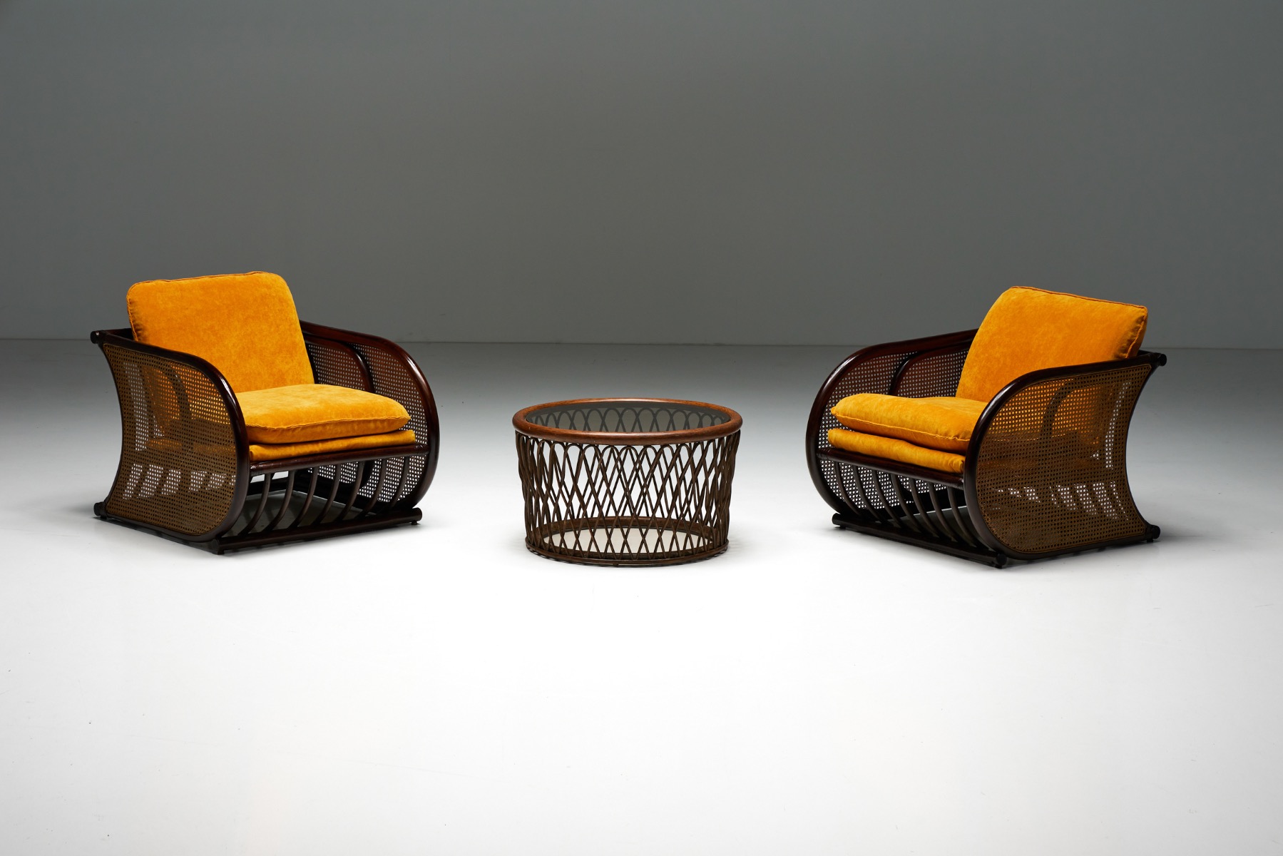 Italian Bamboo Armchairs - 1970s