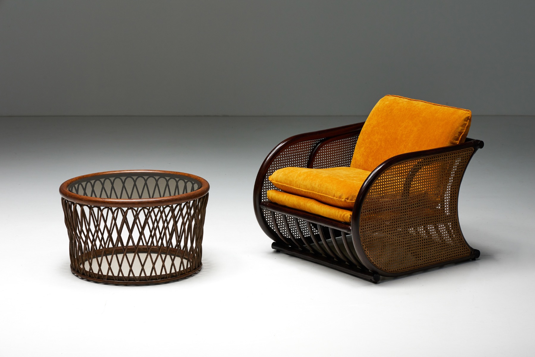 Italian Bamboo Armchairs - 1970s
