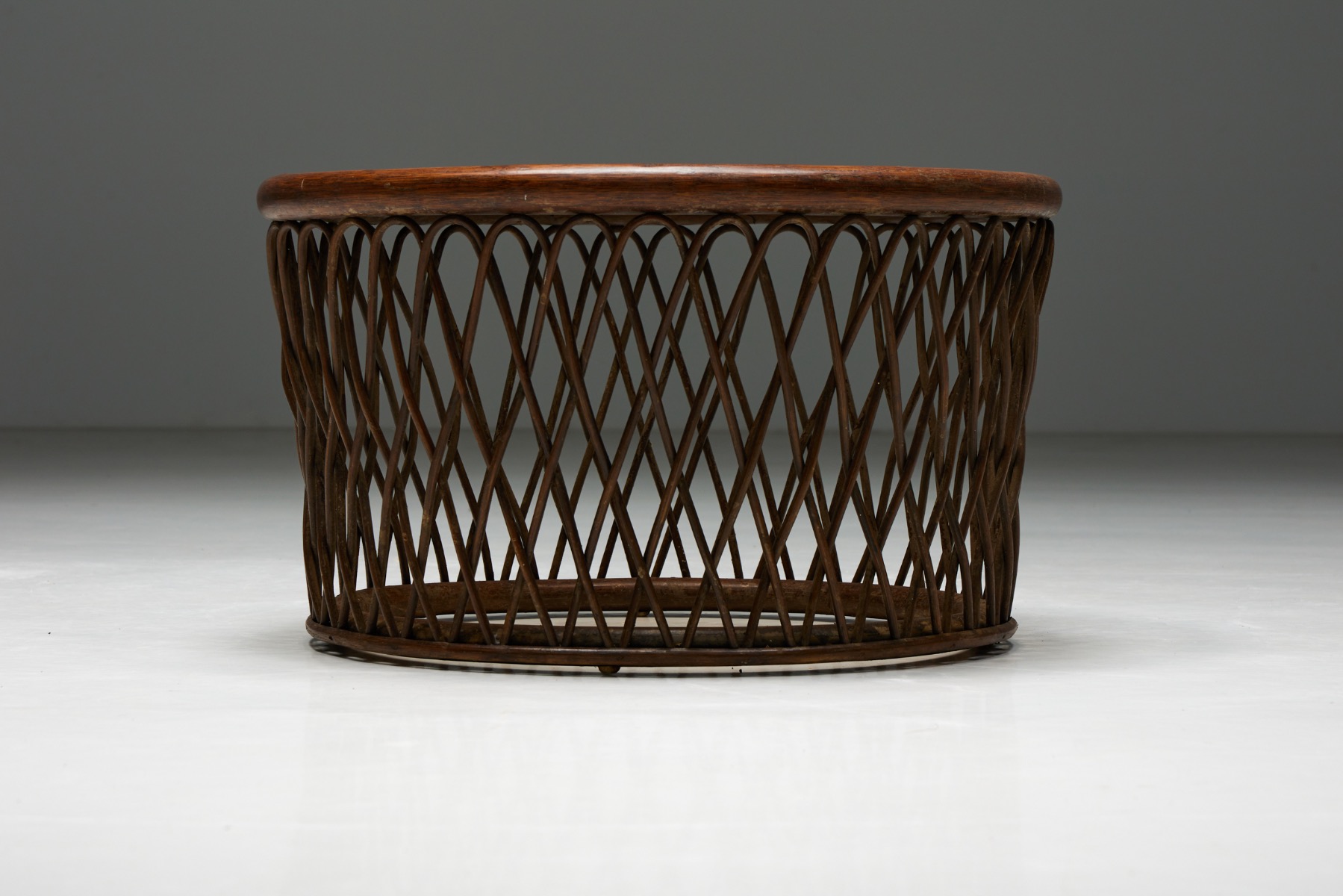 Round Italian Coffee Table - 1970s