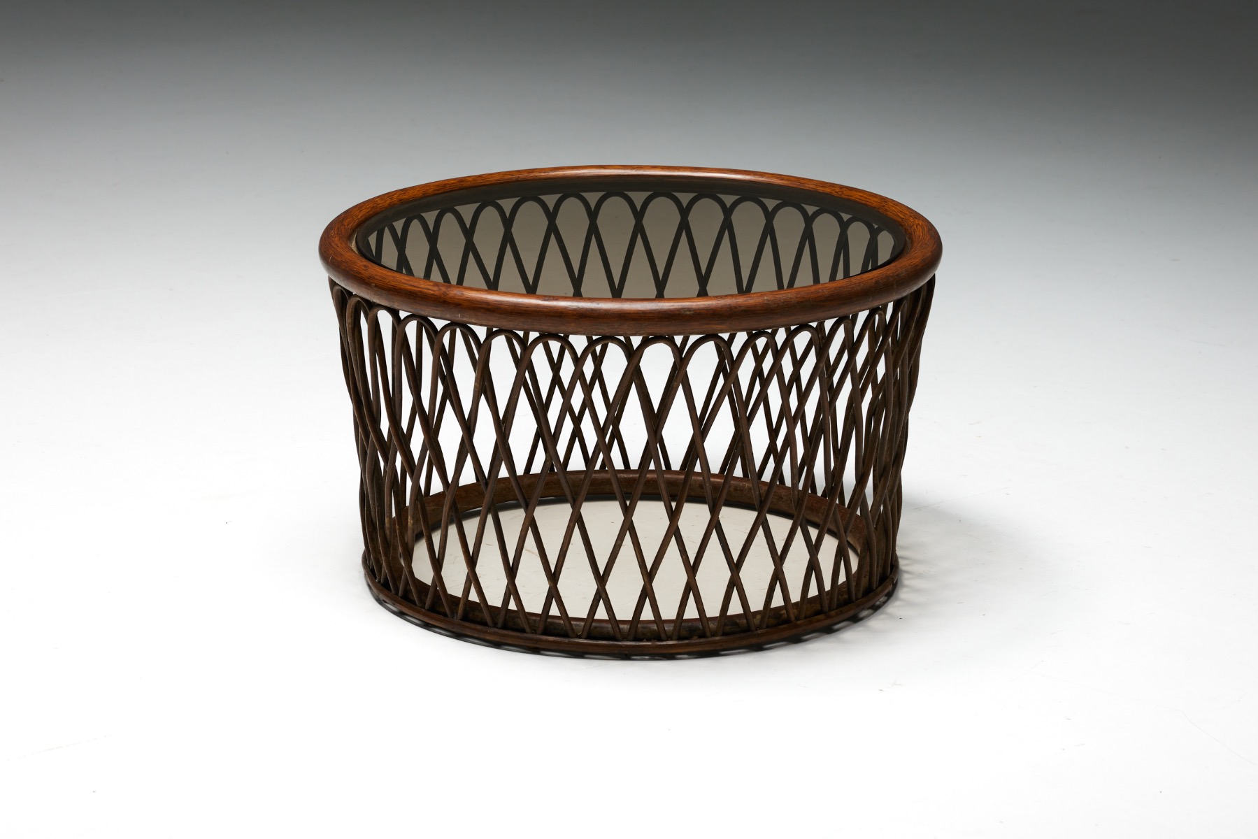 Round Italian Coffee Table - 1970s