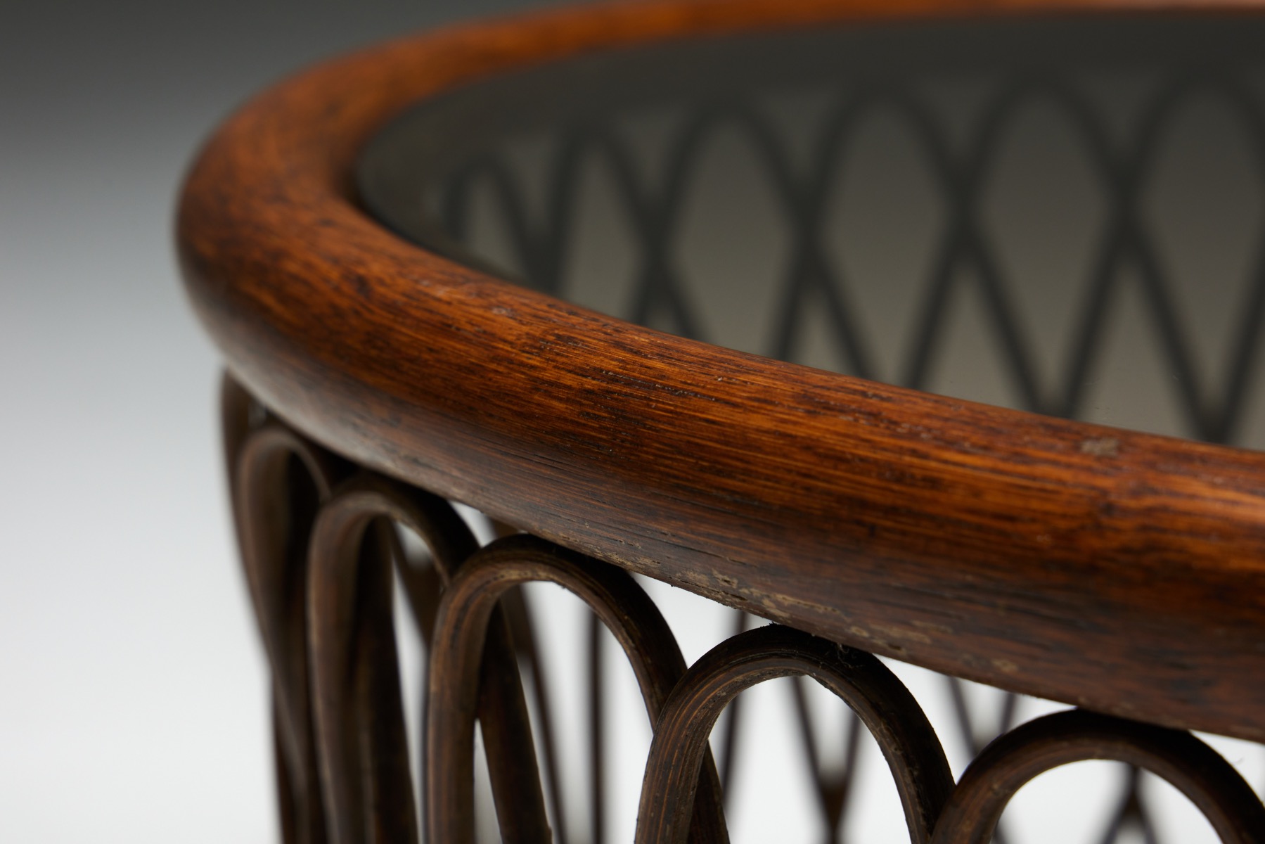 Round Italian Coffee Table - 1970s