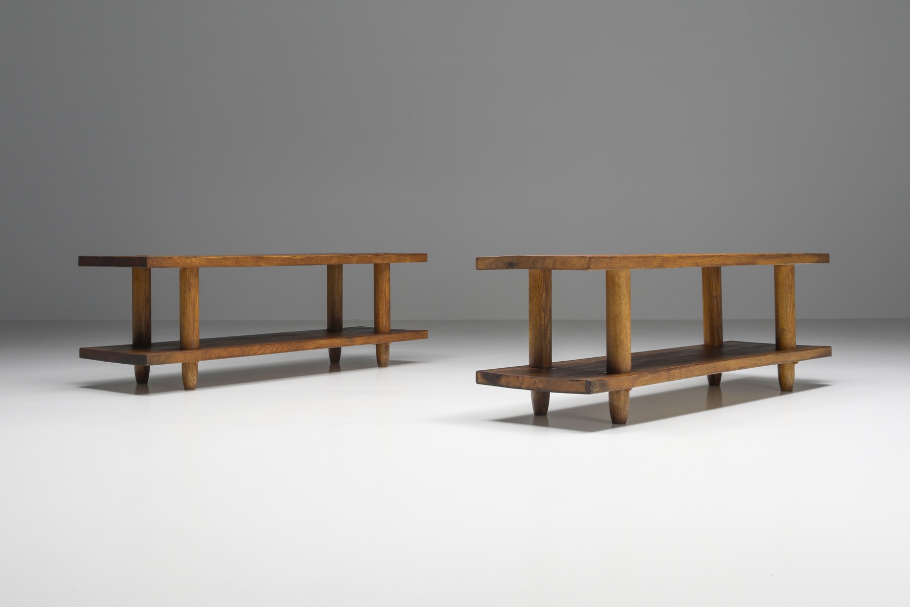 Italian Wooden Rationalist Bench  - 20th Century