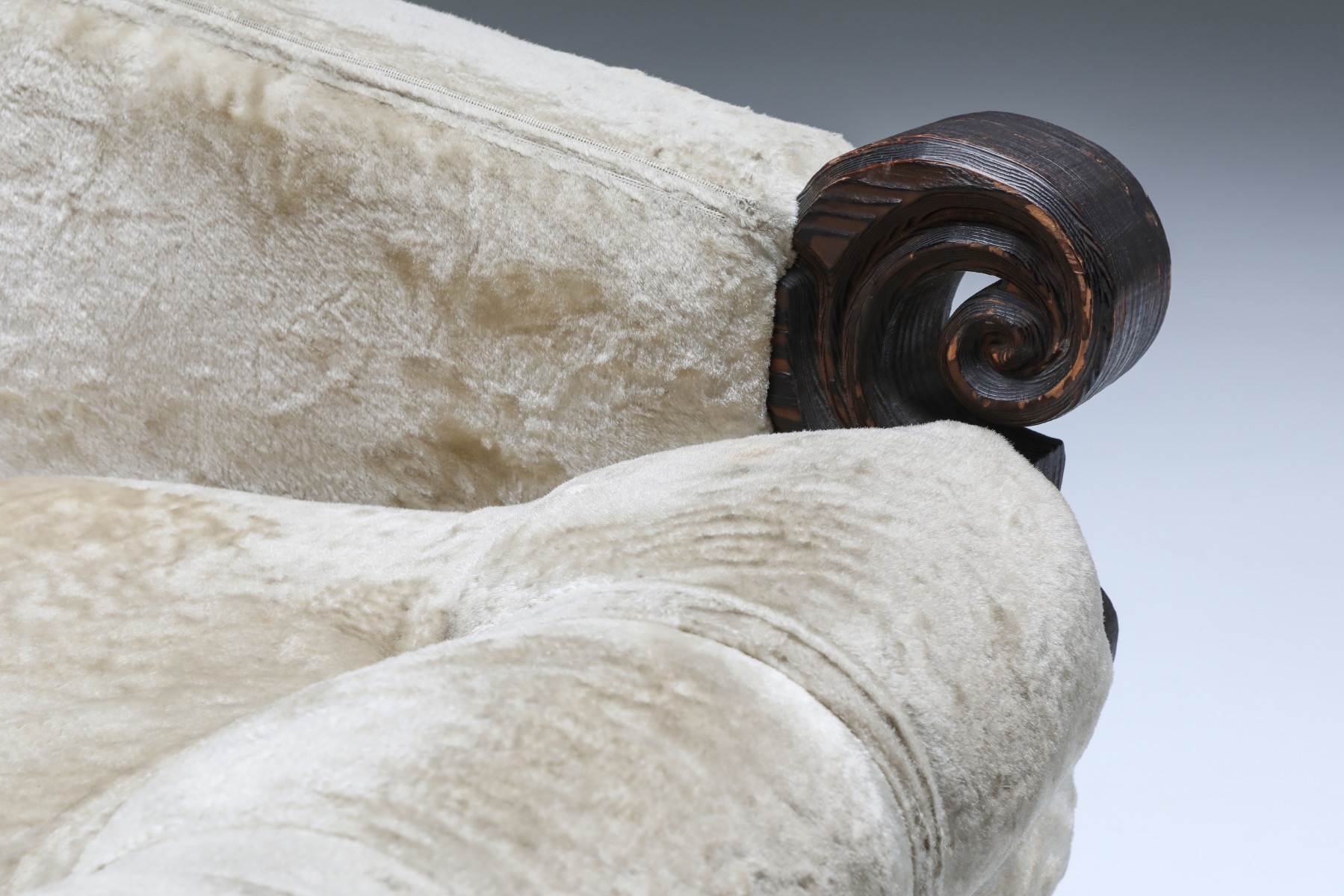 Pair of Japanoiserie Art Deco Expressionist Lounge Chairs - 1920s