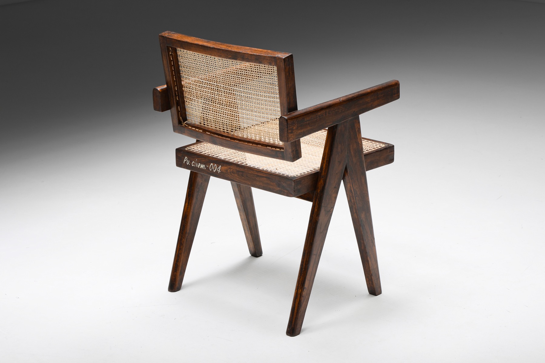 Office Cane Chairs by Pierre Jeanneret - 1955