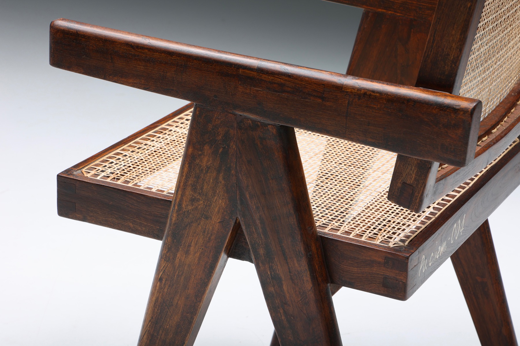 Office Cane Chairs by Pierre Jeanneret - 1955