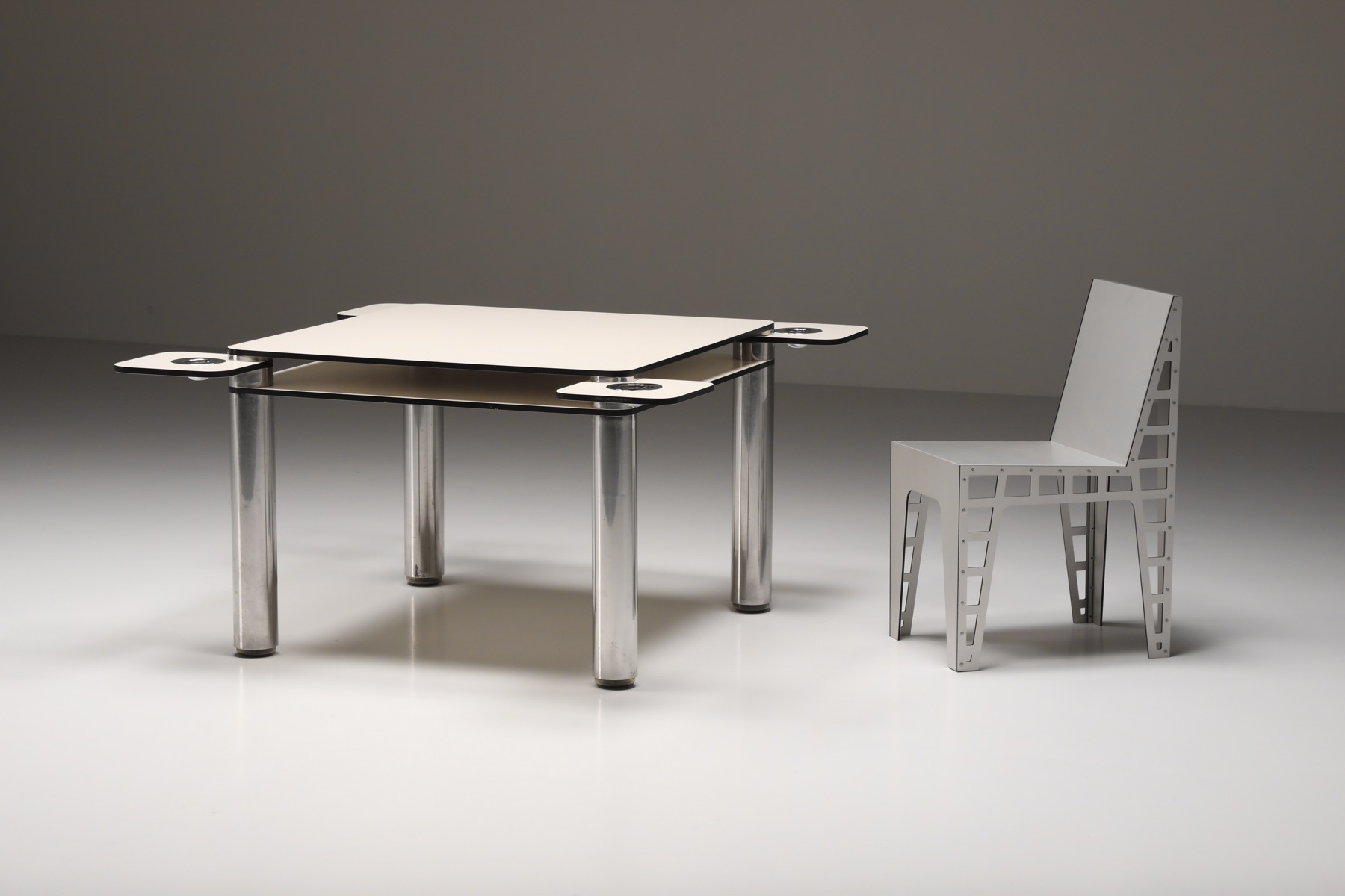 Richard Hutten Architectural Metal Side Chair - 1999