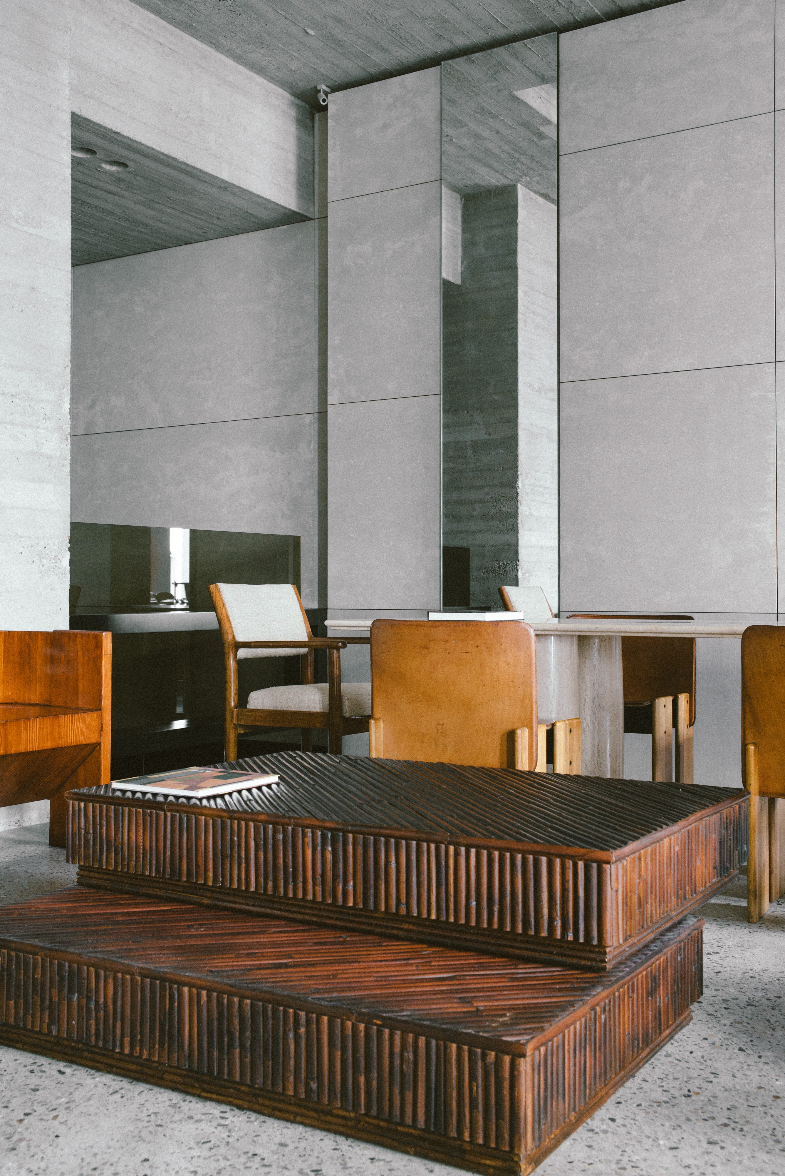 Vivai del Sud Bamboo Sliding Table - 1970's