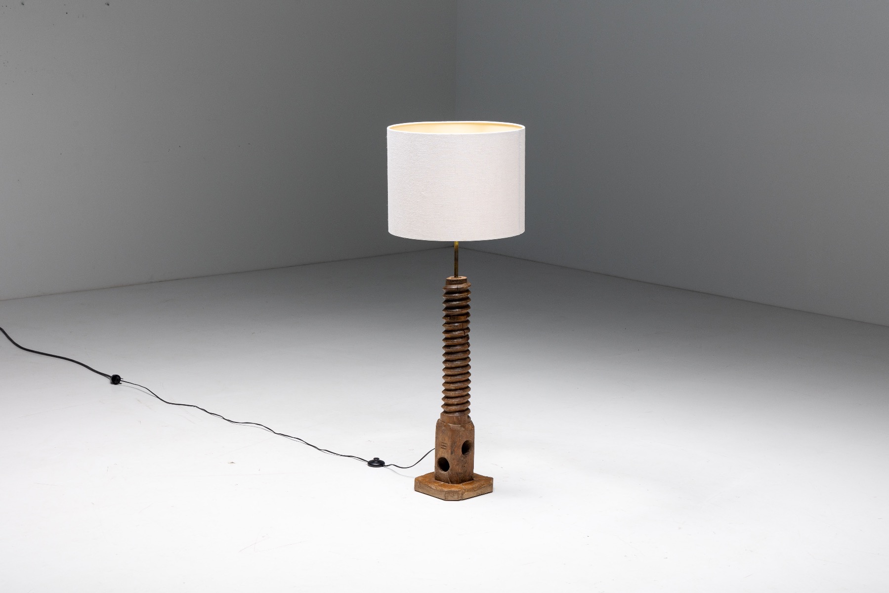 Rustic Art Populaire Floor Lamp - 1950s