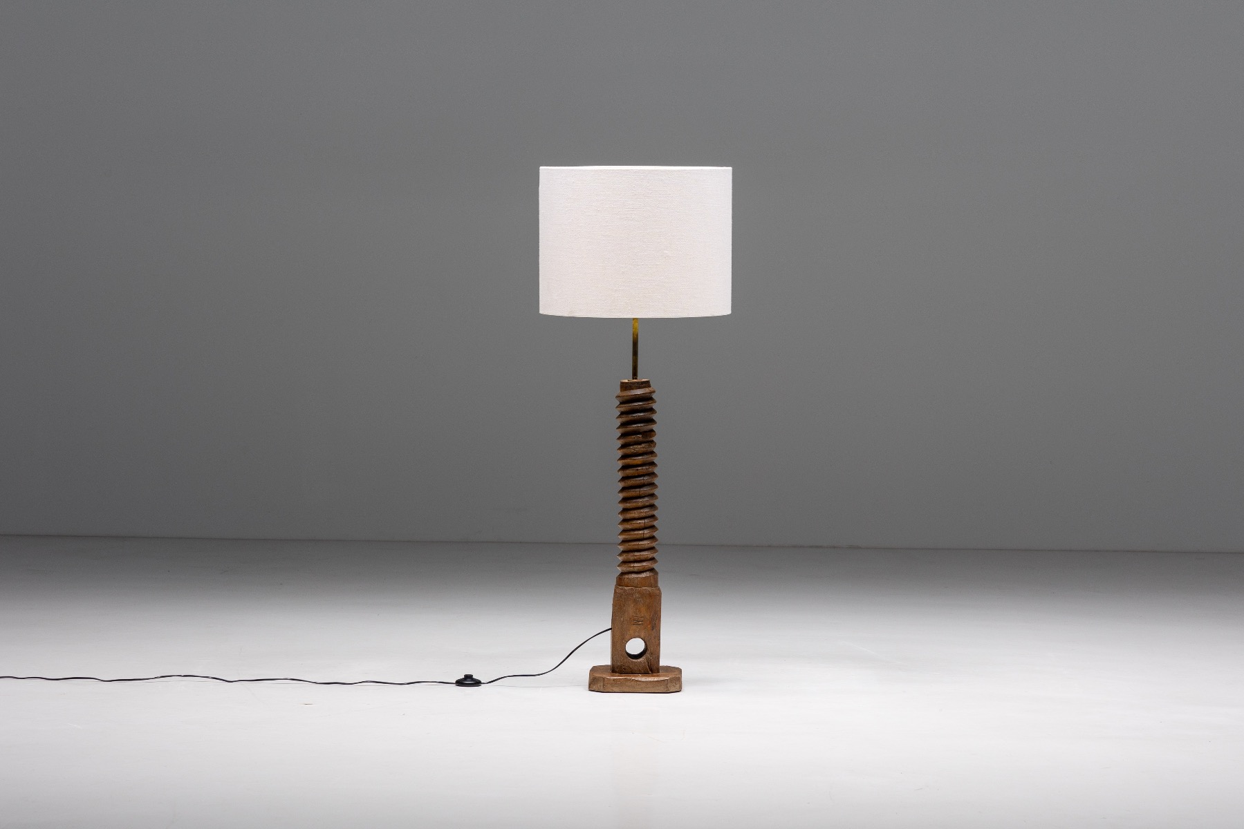 Rustic Art Populaire Floor Lamp - 1950s
