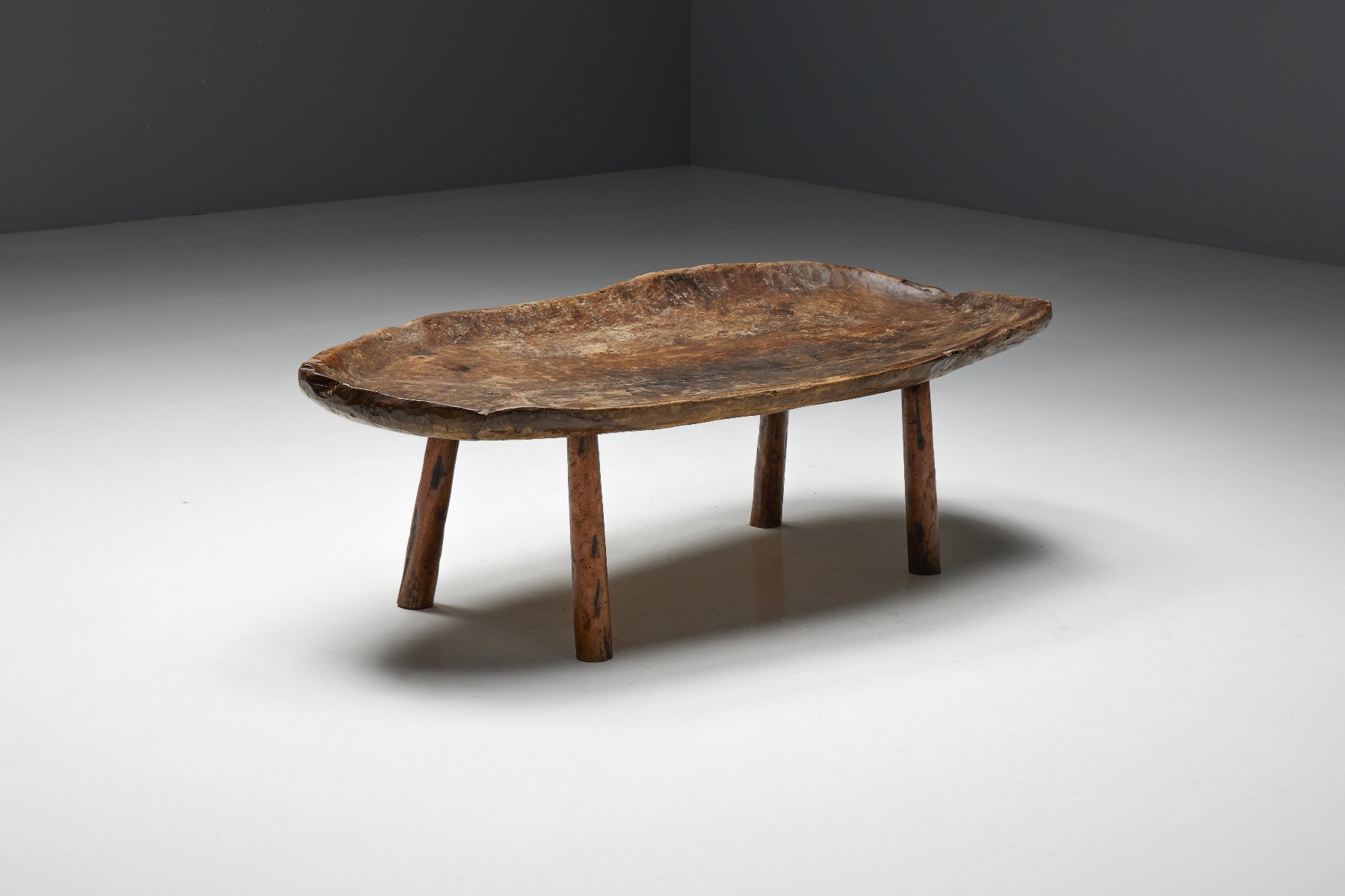 Large Brutalist Wabi Sabi Coffee Table - 1960s