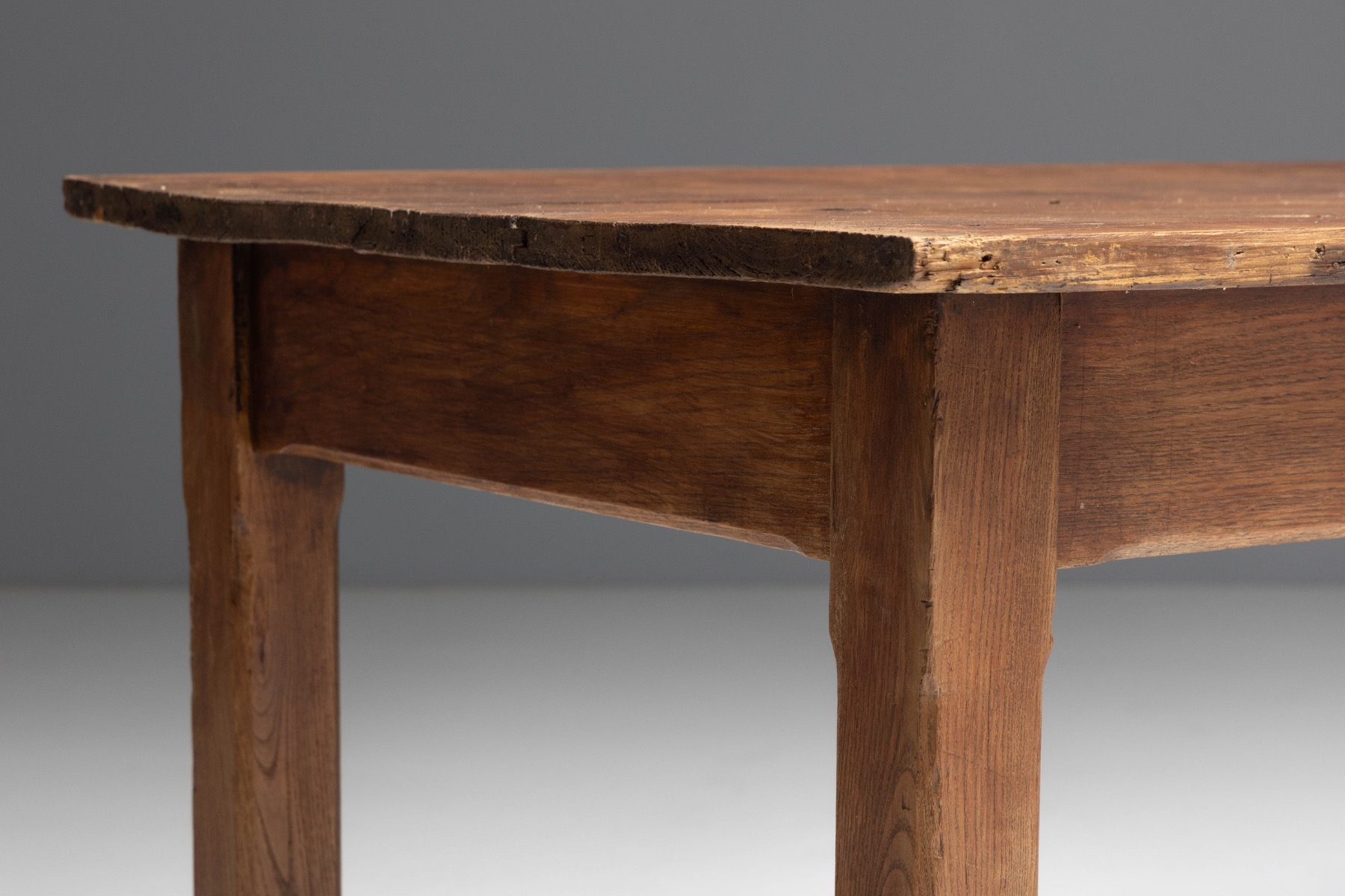  Large Monastic Console Table in Solid Oak, France - Mid-20th Century