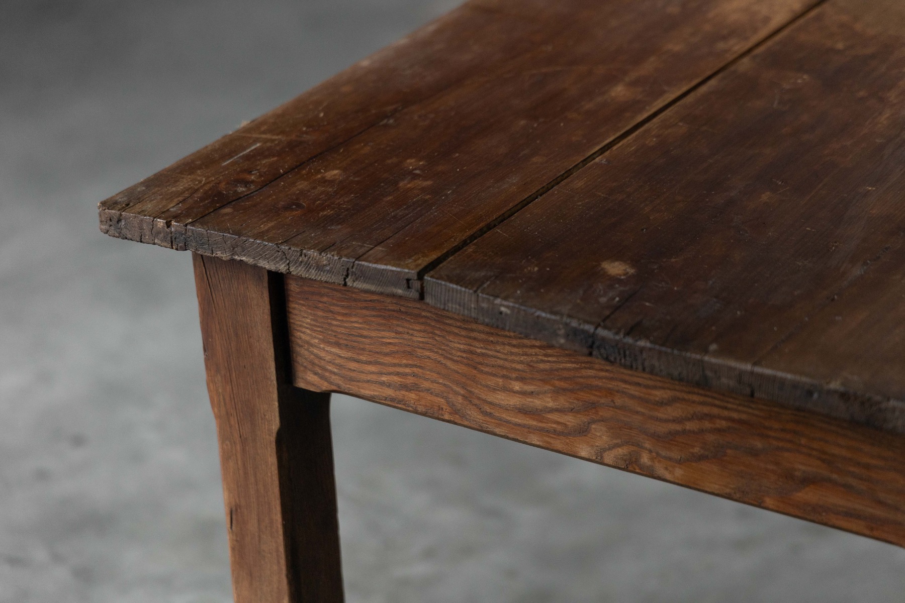  Large Monastic Console Table in Solid Oak, France - Mid-20th Century