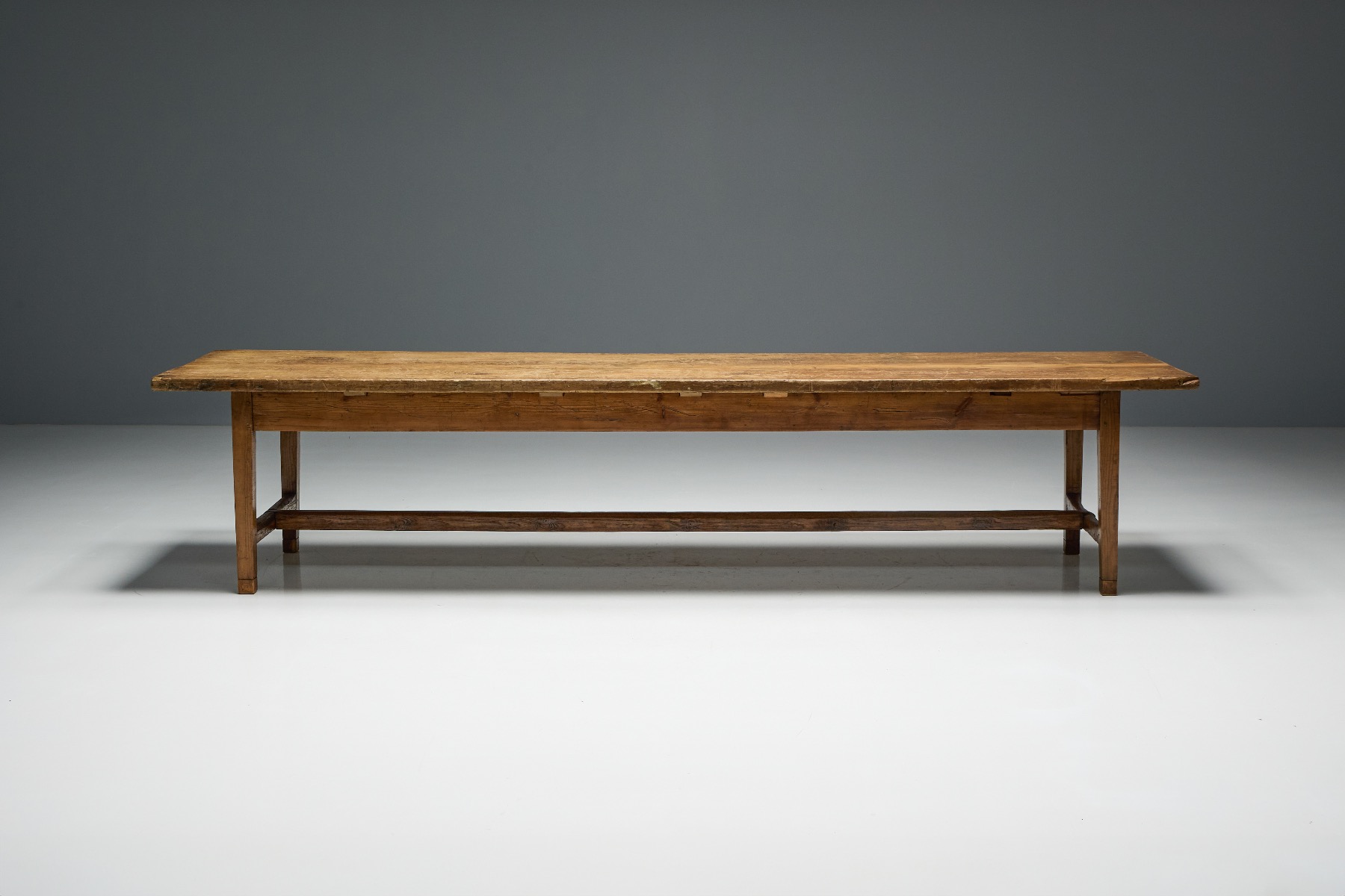 Large Rustic Primitive Dining Table - 19th Century