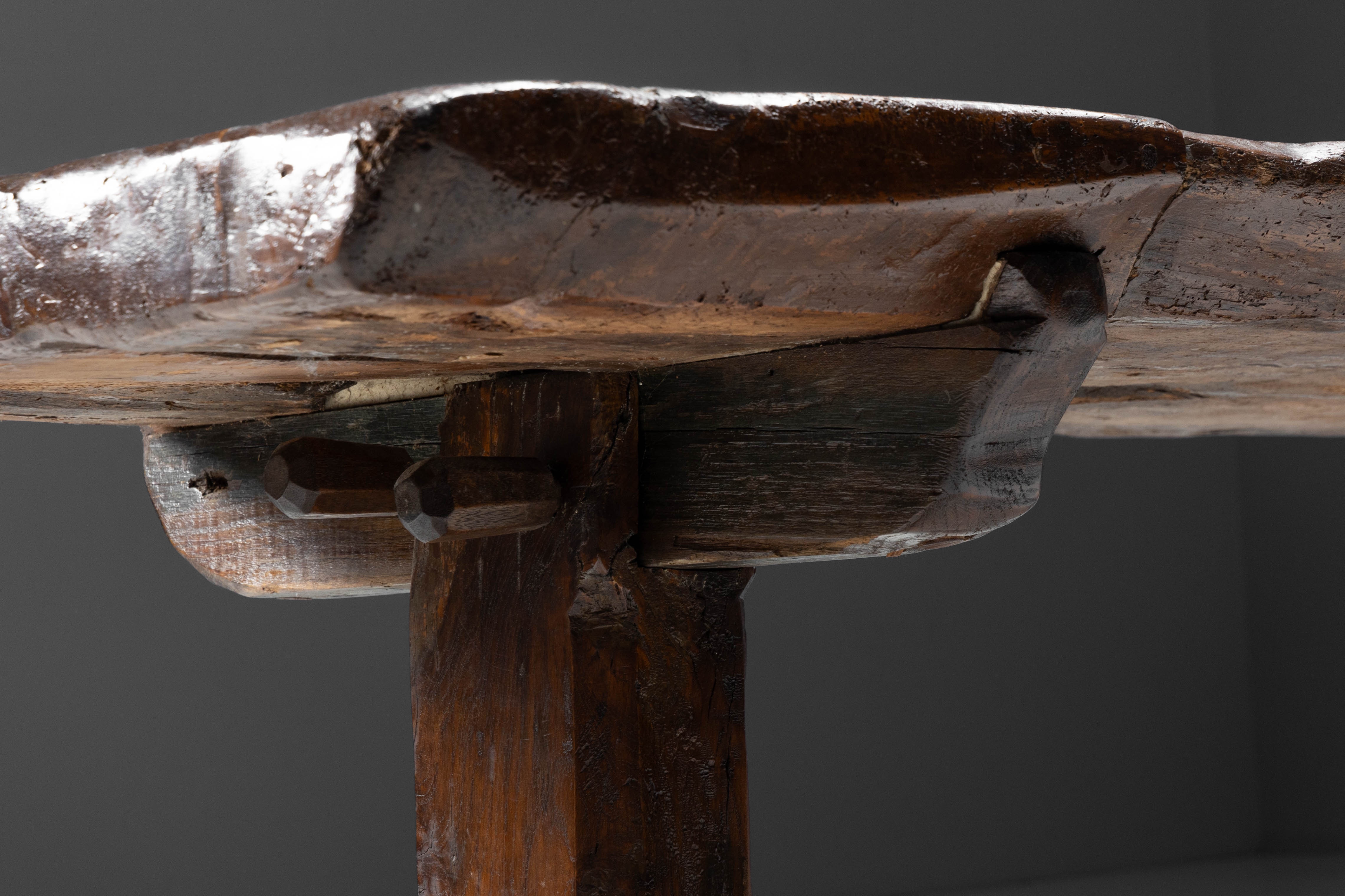 Large Vernacular Trestle Table, France - 19th Century 