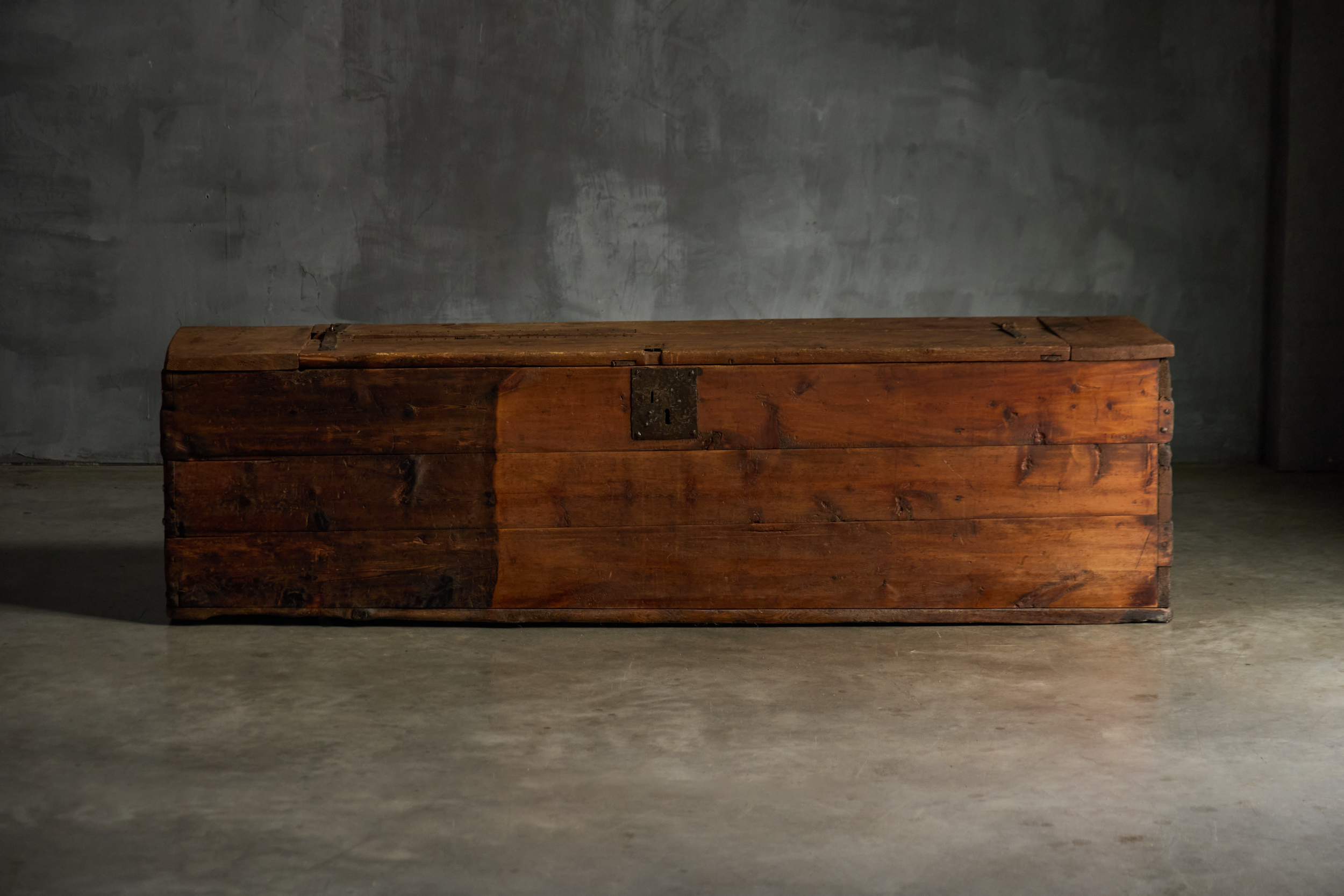 Large Vernacular Wooden Chest, France - 19th Century