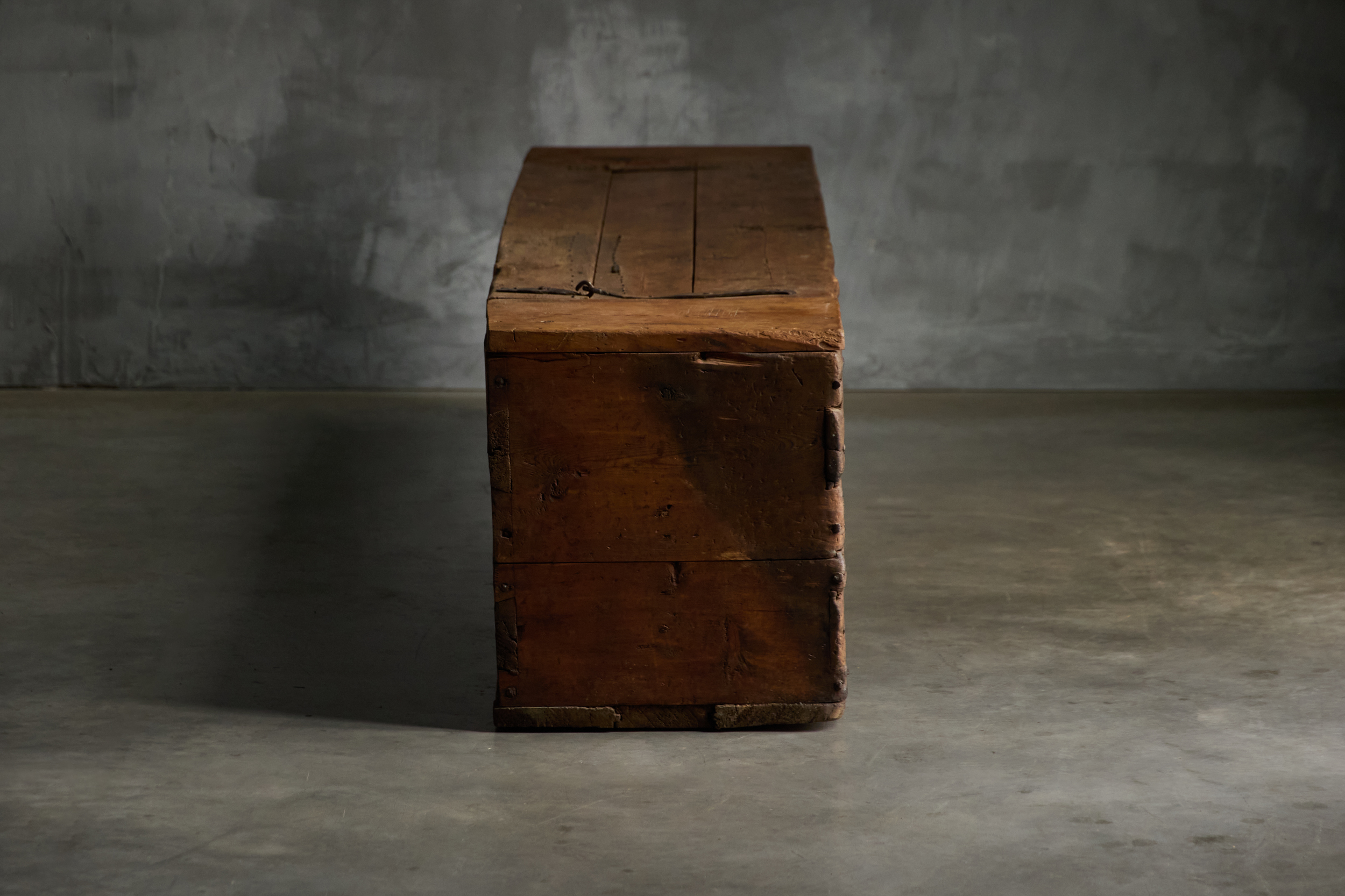 Large Vernacular Wooden Chest, France - 19th Century