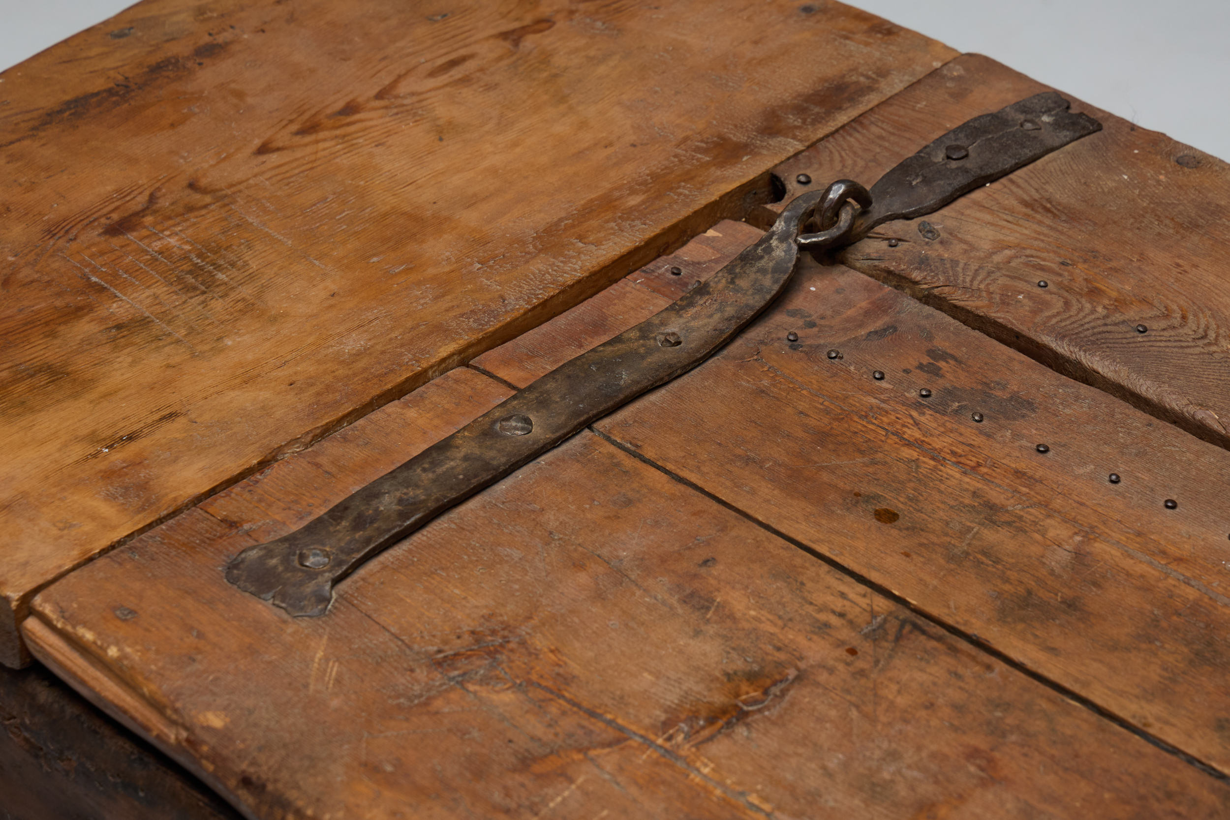 Large Vernacular Wooden Chest, France - 19th Century