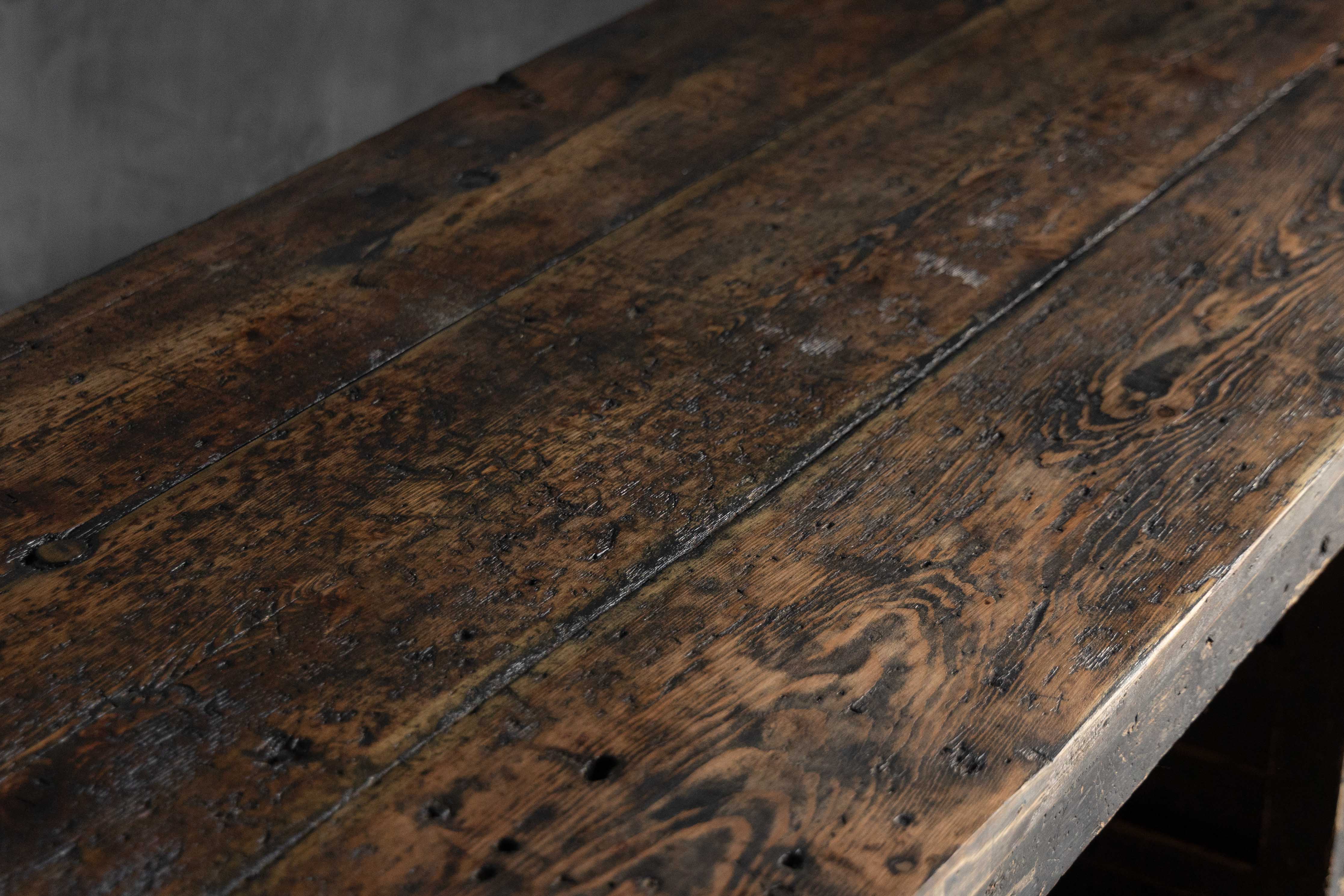 Large Vernacular Worktable, France - Early 20th Century