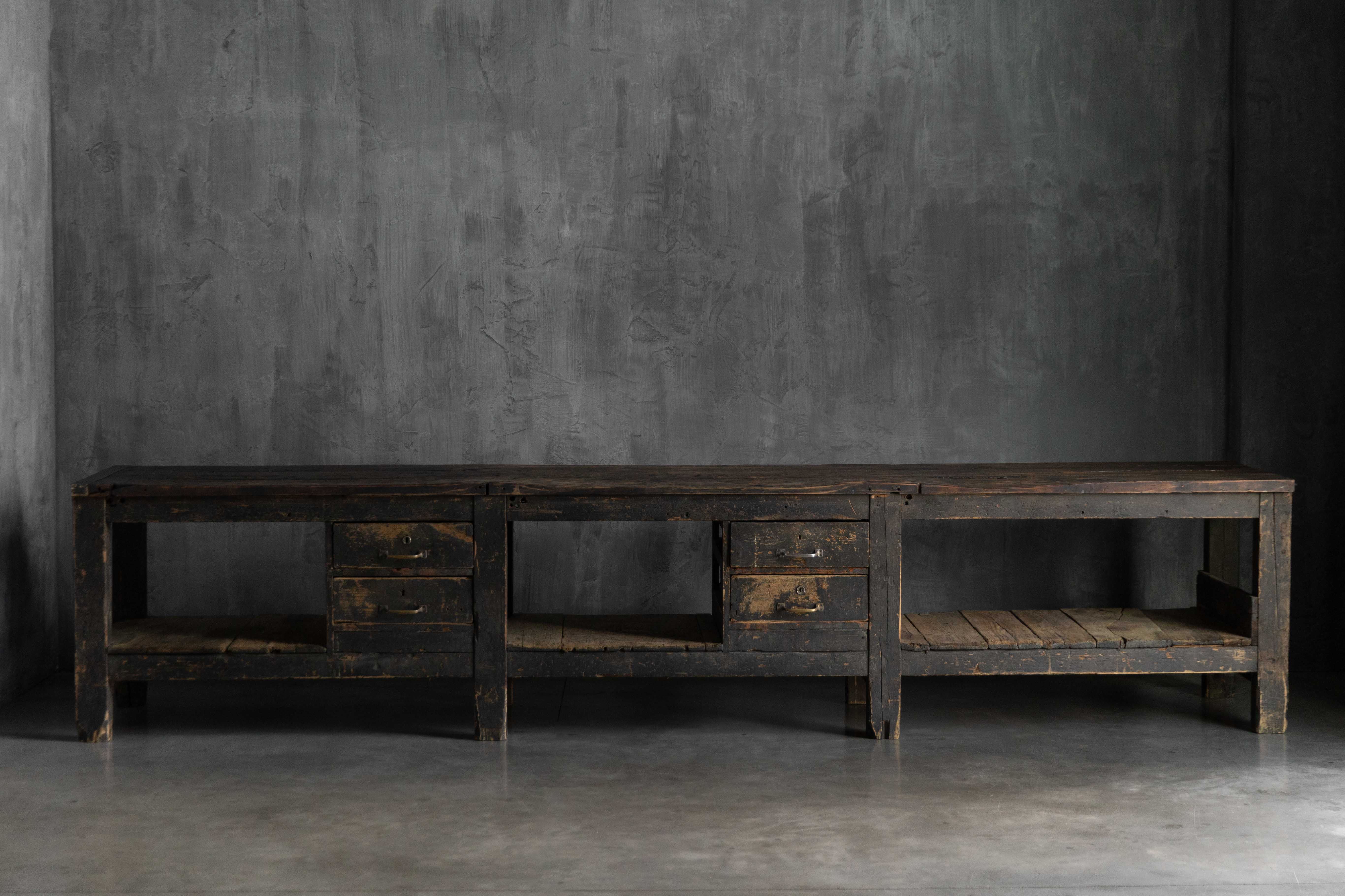 Large Vernacular Worktable, France - Early 20th Century