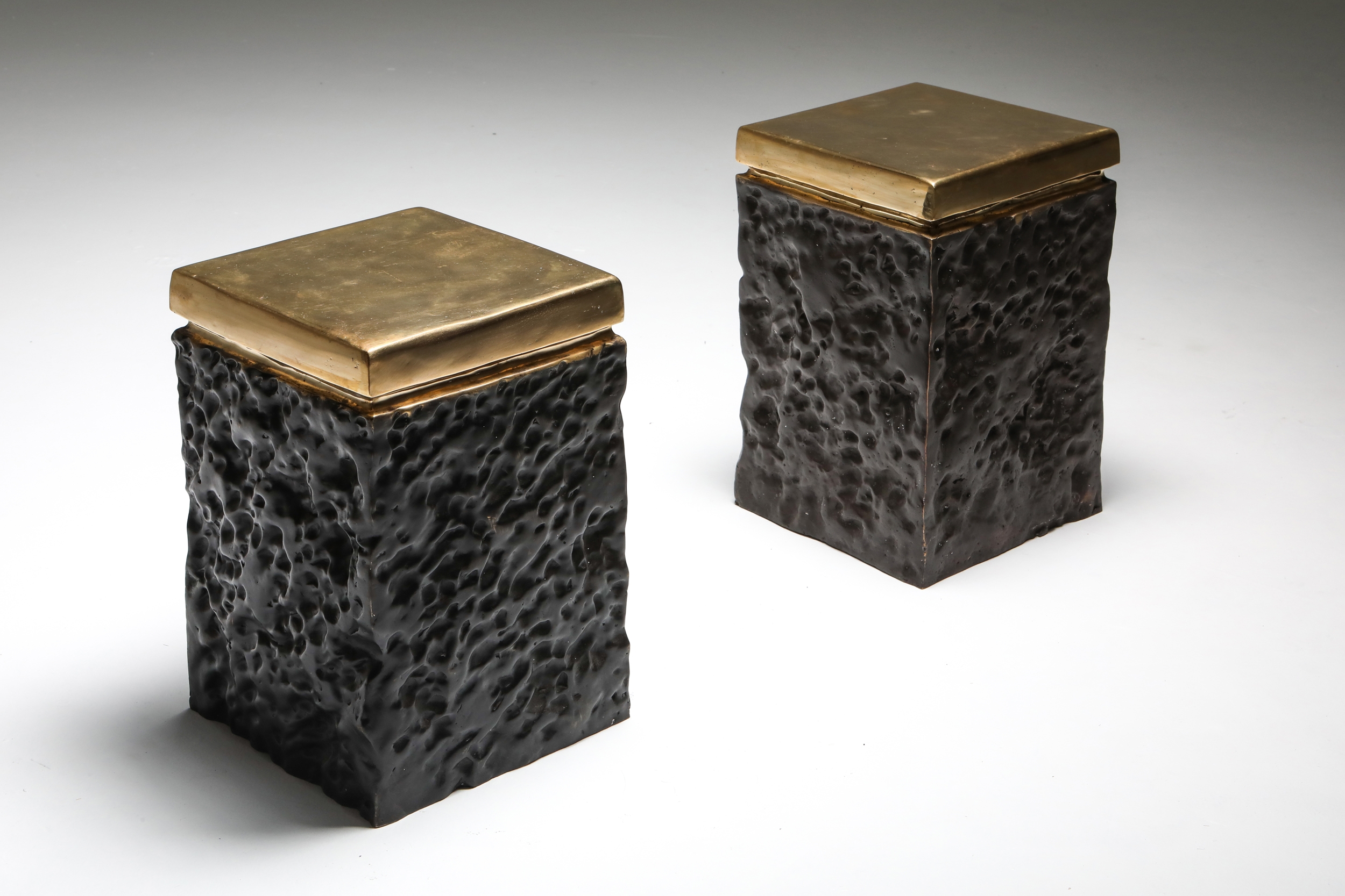 Black and Bronze Lava Stools - 2010