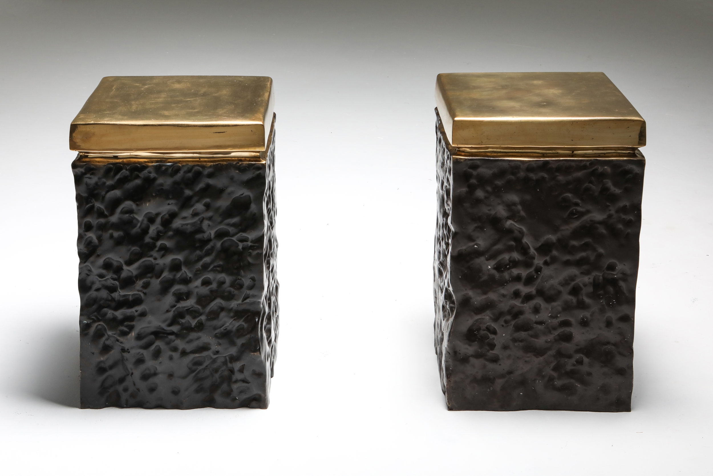 Black and Bronze Lava Stools - 2010