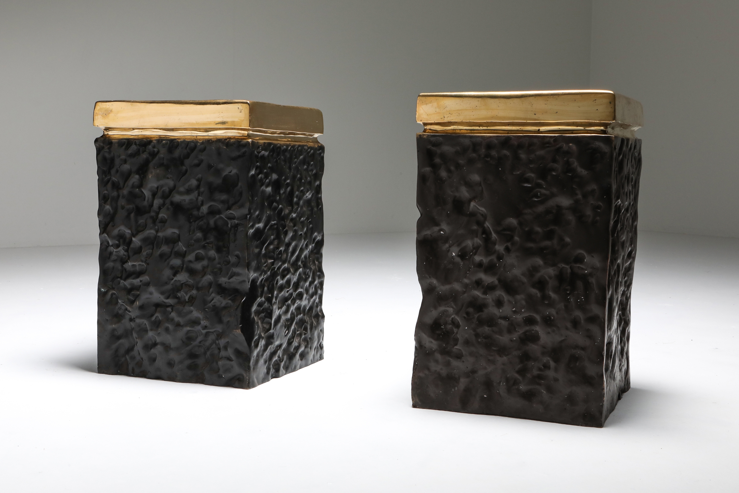 Black and Bronze Lava Stools - 2010