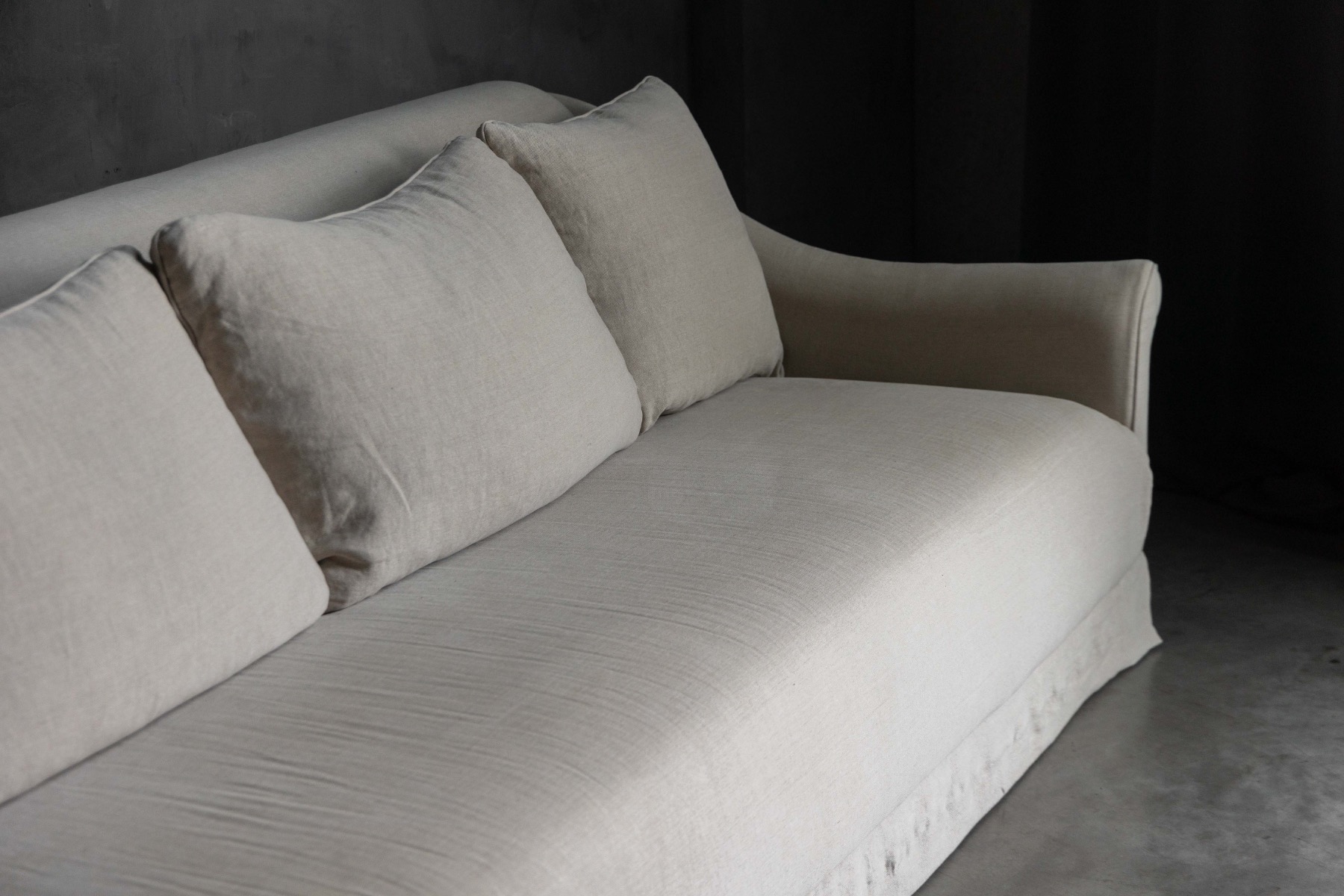 Linen Sofa in the Style of Axel Vervoordt, Belgium - 21st Century