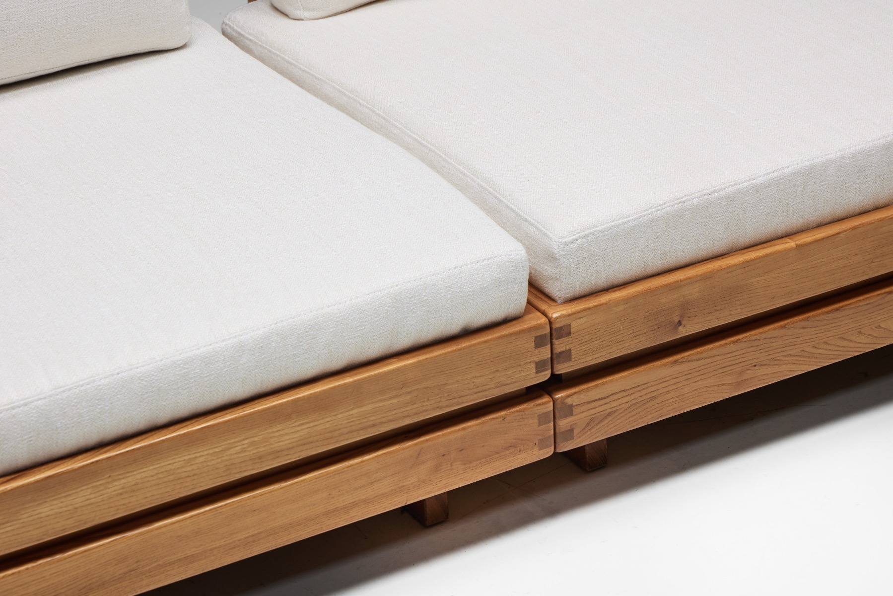 One-Seater in Solid Elm by Maison Regain - 1970s