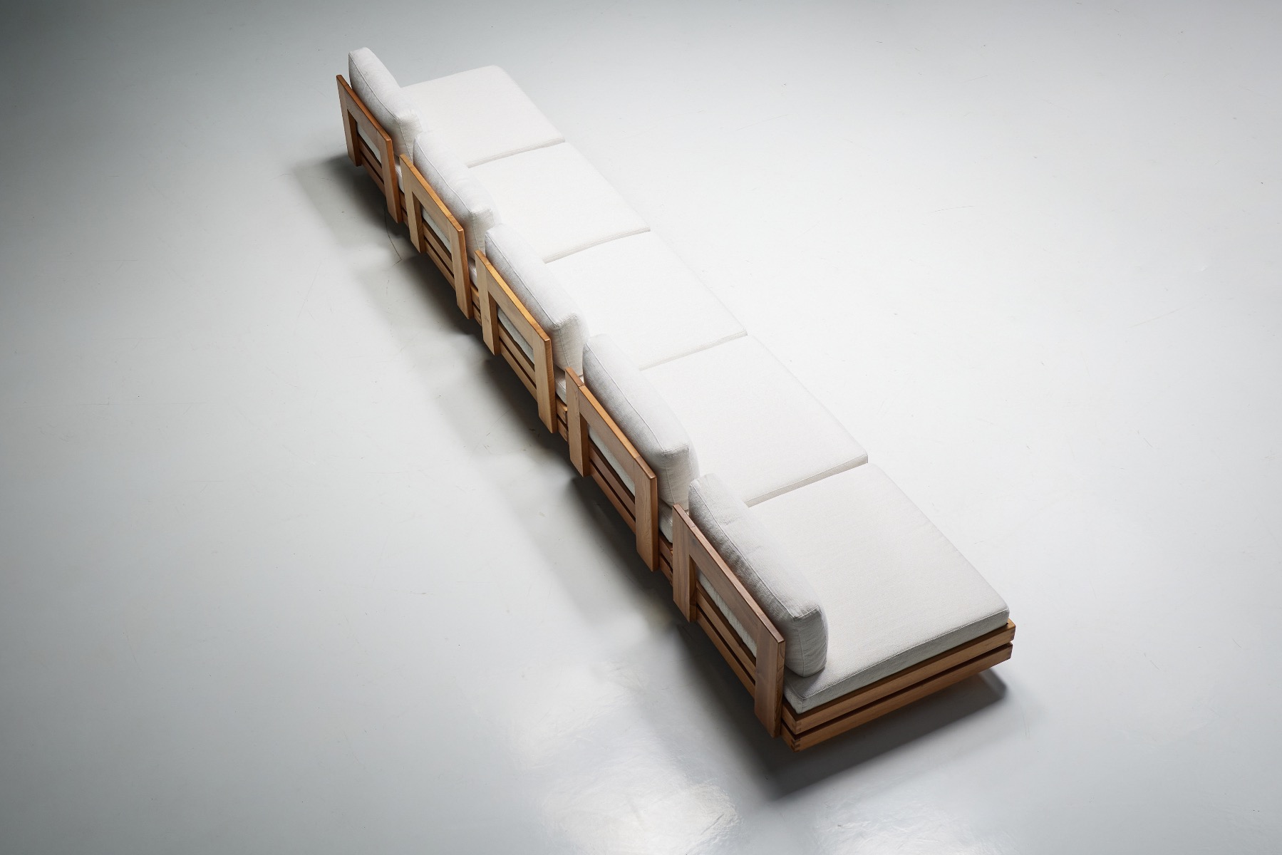 One-Seater in Solid Elm by Maison Regain - 1970s