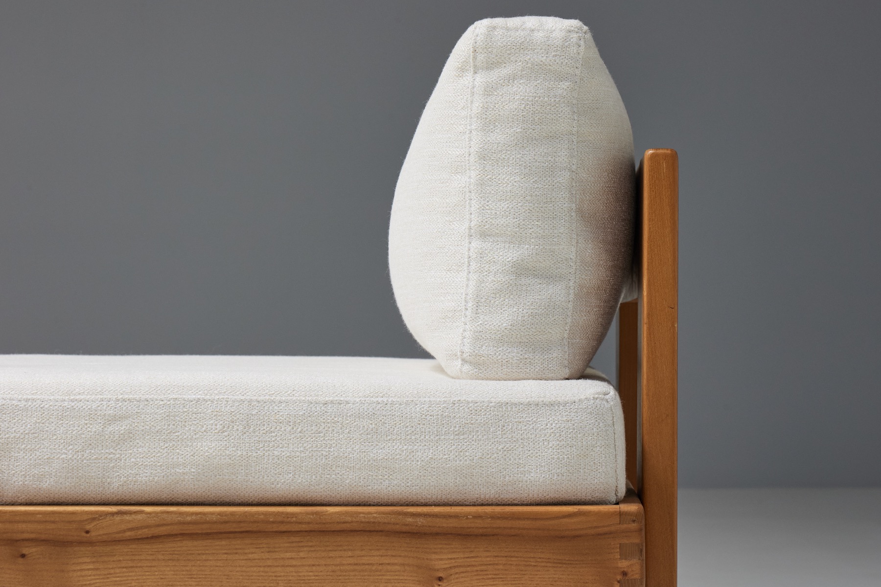Three-Seater Sofa in Solid Elm by Maison Regain - 1970s