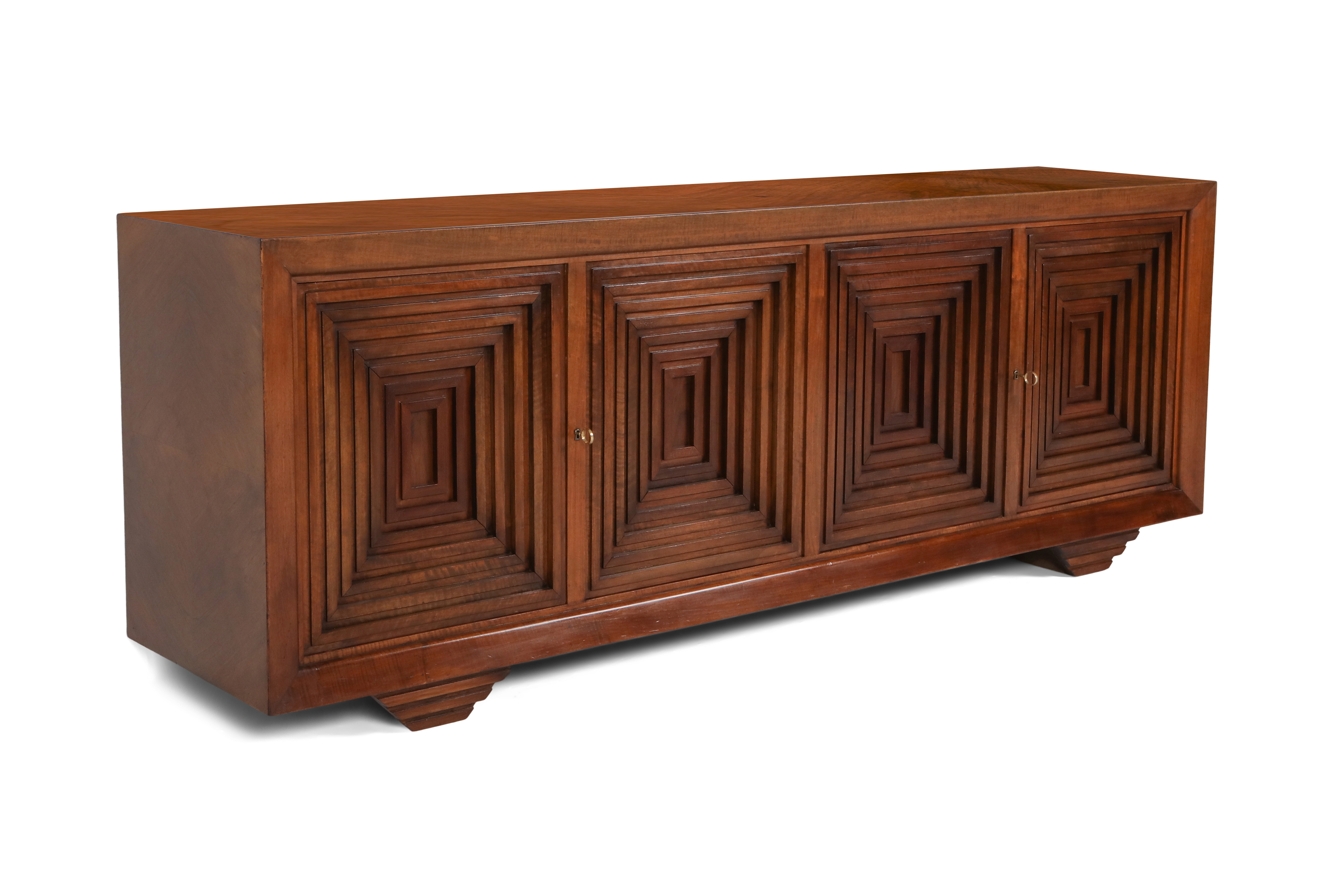 Carlo Scarpa masterpiece credenza in walnut, Italy - 1960's