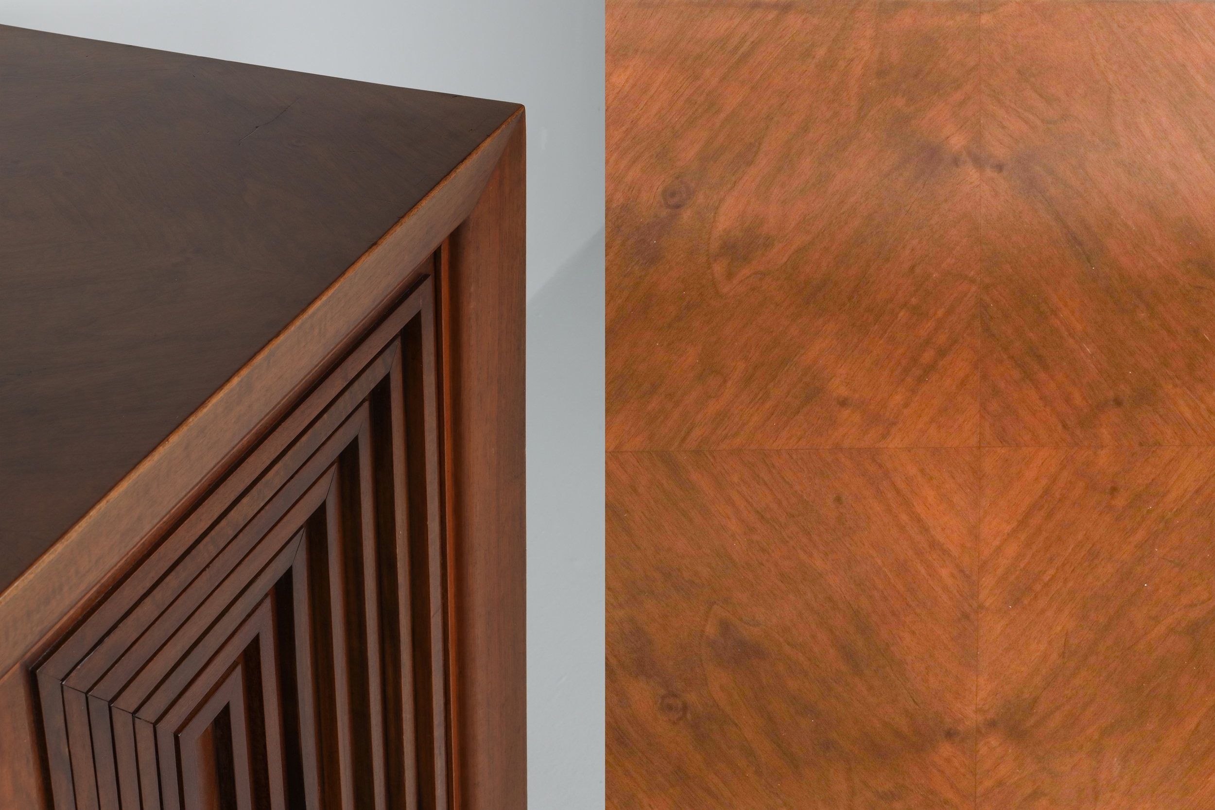 Carlo Scarpa masterpiece credenza in walnut, Italy - 1960's