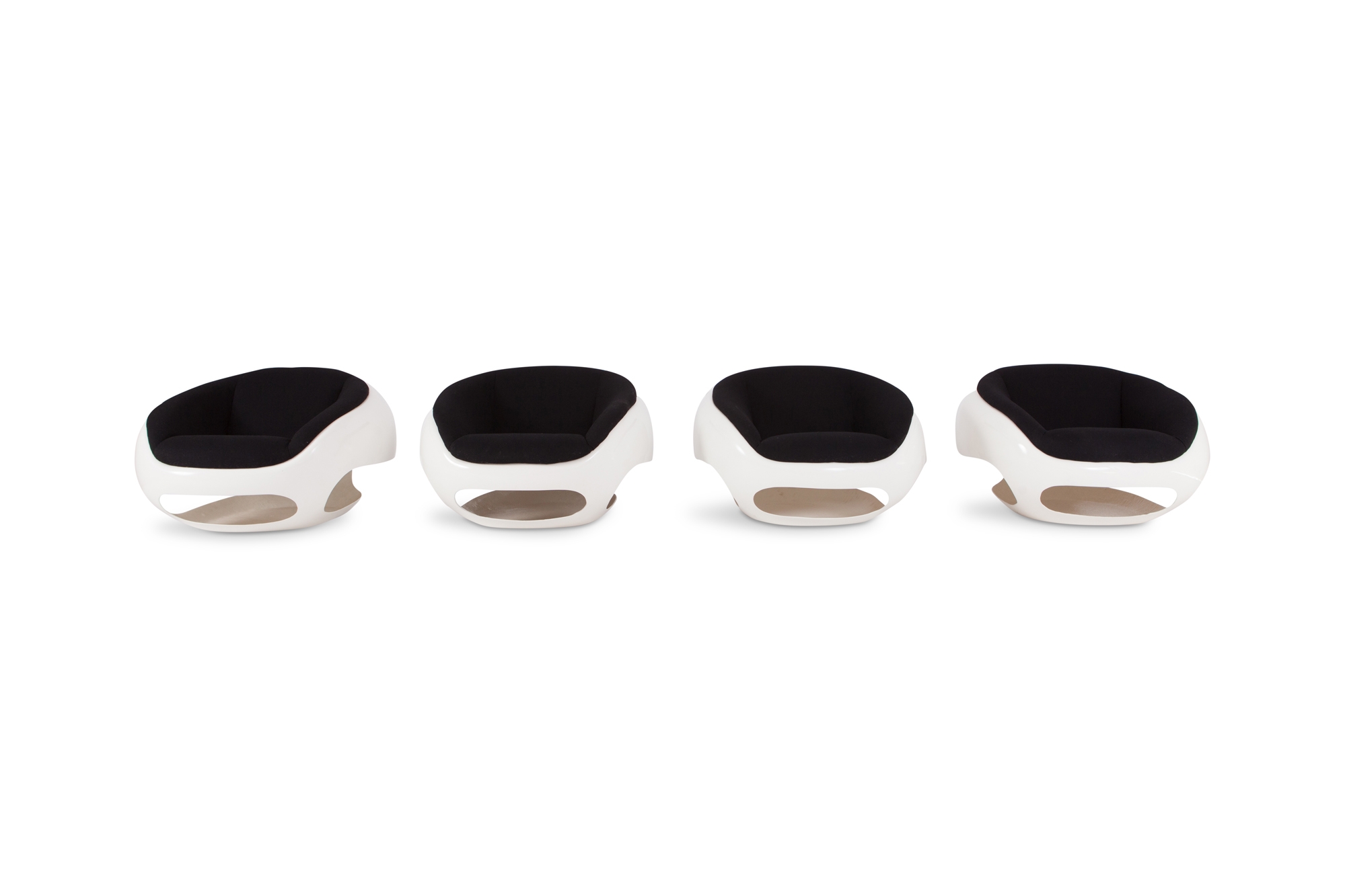 Mario Sabot Sculptural Fiberglass Lounge Chairs - 1960s